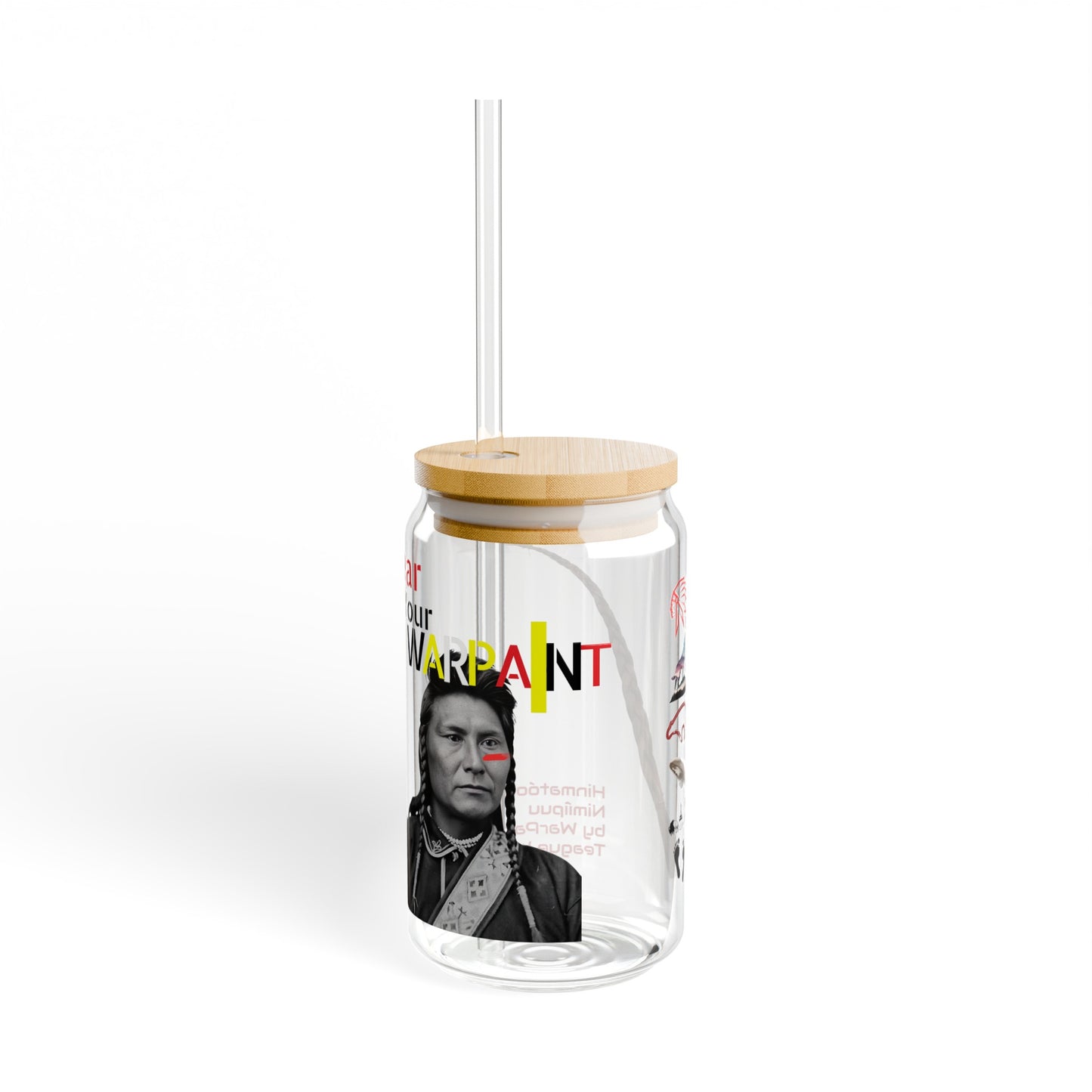 Hinmatóowyalahtq̓it (Also known as Chief Joseph) or the Nimíipuu ("We, The People") also know as the New Pierce Tribe - Sipper Glass, 16oz
