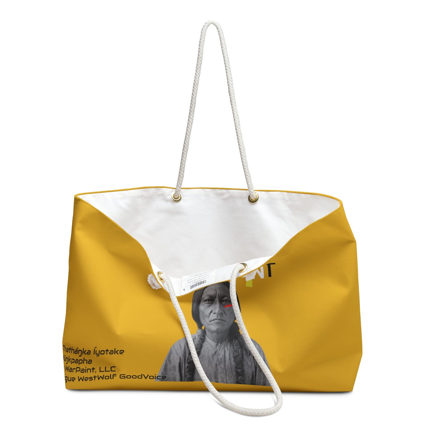Tȟatȟáŋka Íyotake (Also known as Chief Sitting Bull) of the Húŋkpapȟa Tribe (Also known as Hunkpapa Lakota) Weekender Bag