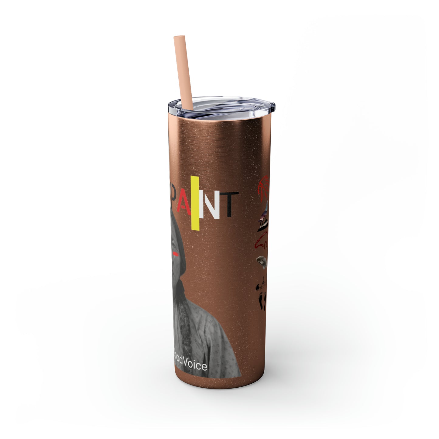 Skinny Tumbler with Straw, 20oz