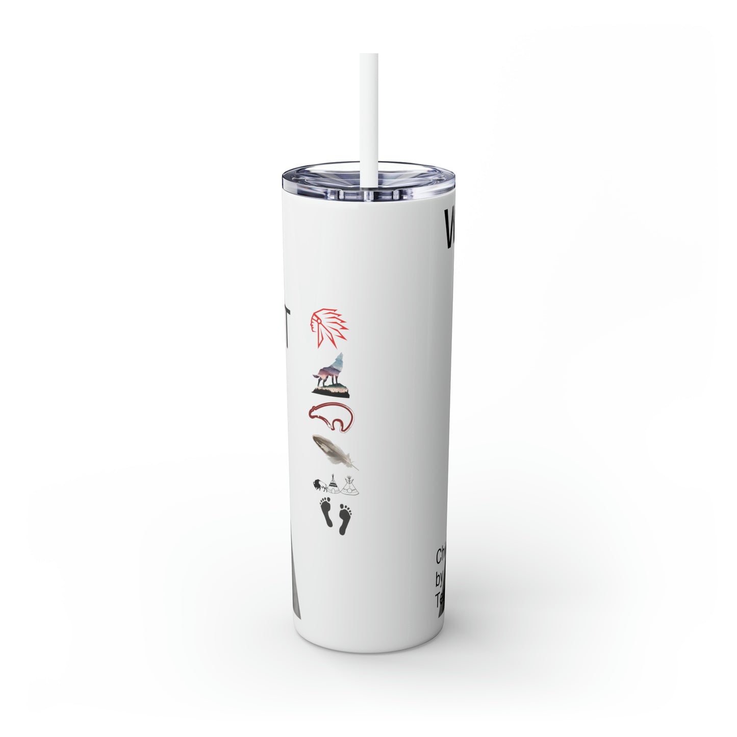 Skinny Tumbler with Straw, 20oz
