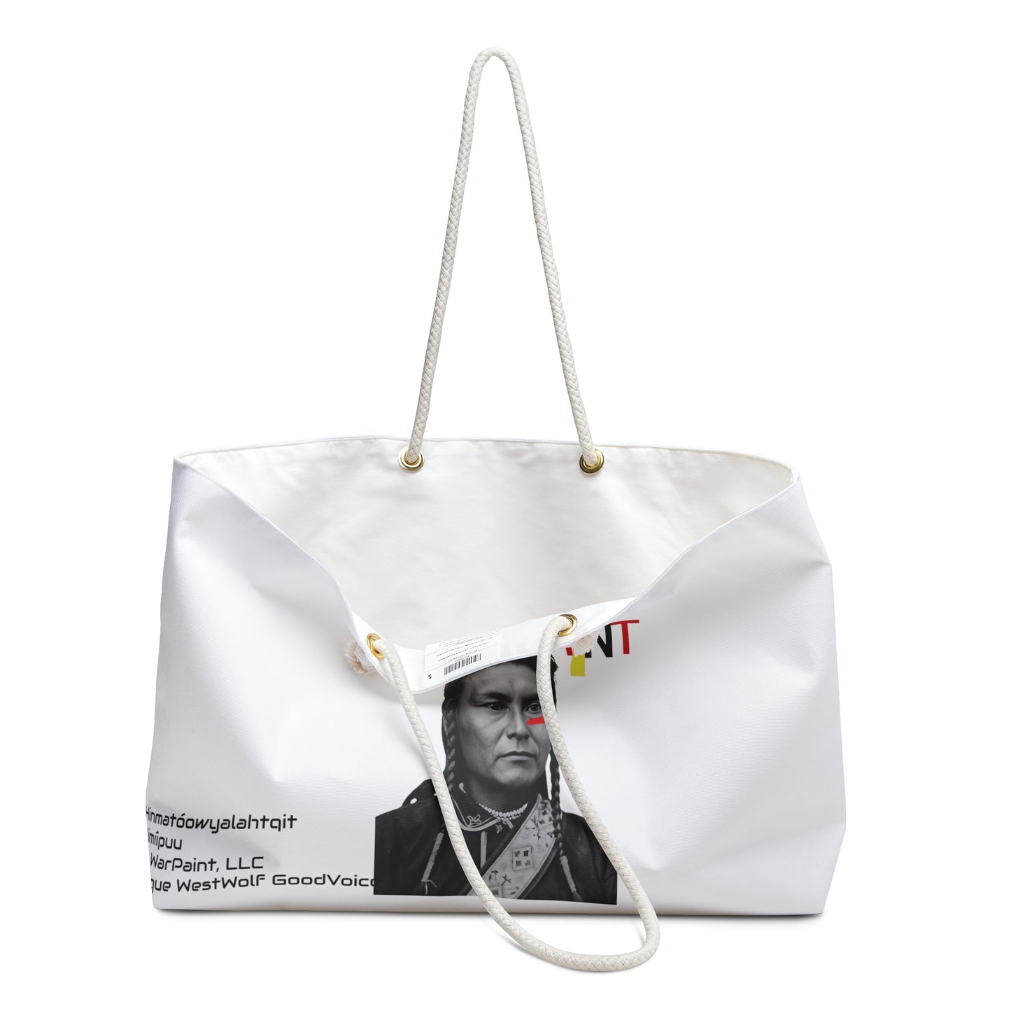 Hinmatóowyalahtq̓it-Chief Joseph of the Nimíipuu ("We, The People") also known as Nez Pierce - Weekender Bag