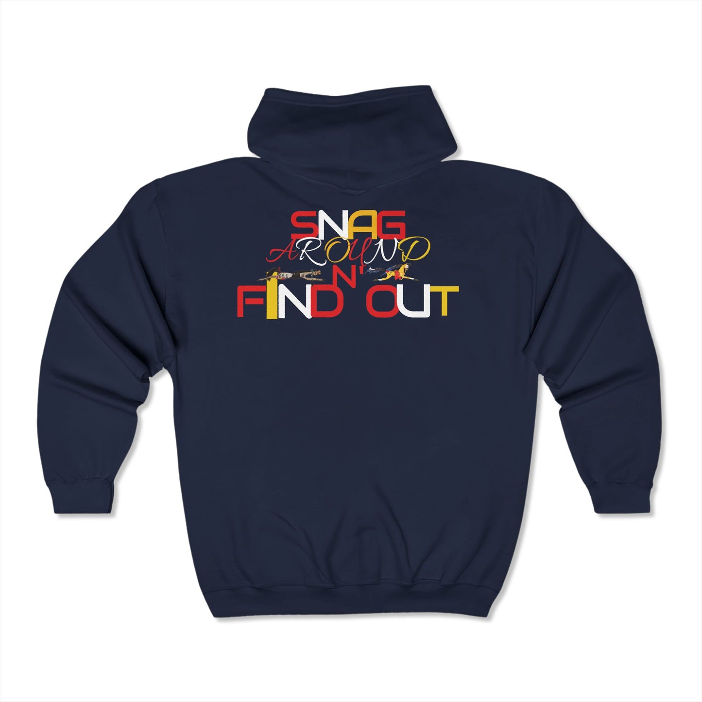 Full Zip Hooded Sweatshirt - Go Smudge YourSelf by Teague WestWolf GoodVoice, Native American Indigenous Made Blackfoot