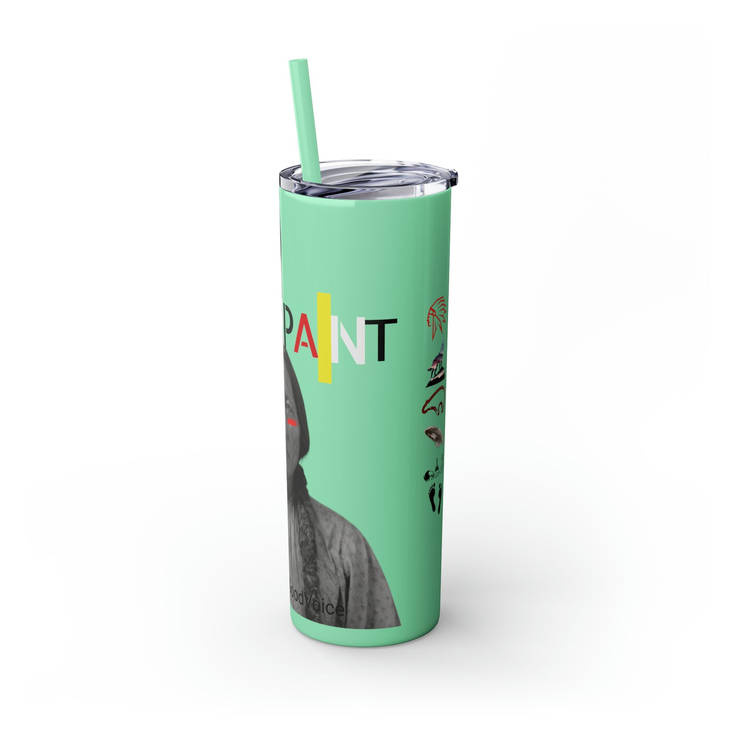 Skinny Tumbler with Straw, 20oz
