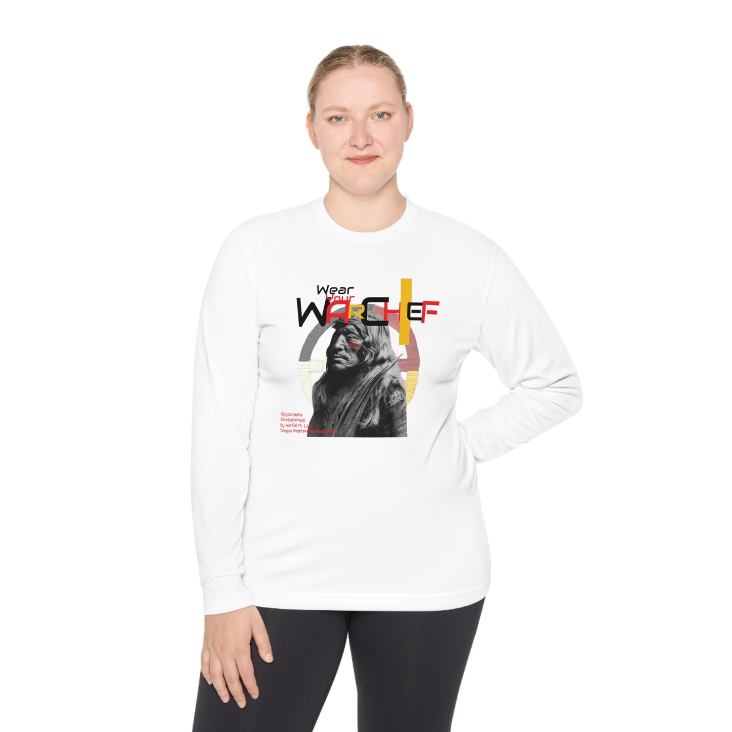 Wear Your WarChief - Chief White Calf (18?? - 1903) - Unisex Lightweight Long Sleeve Tee