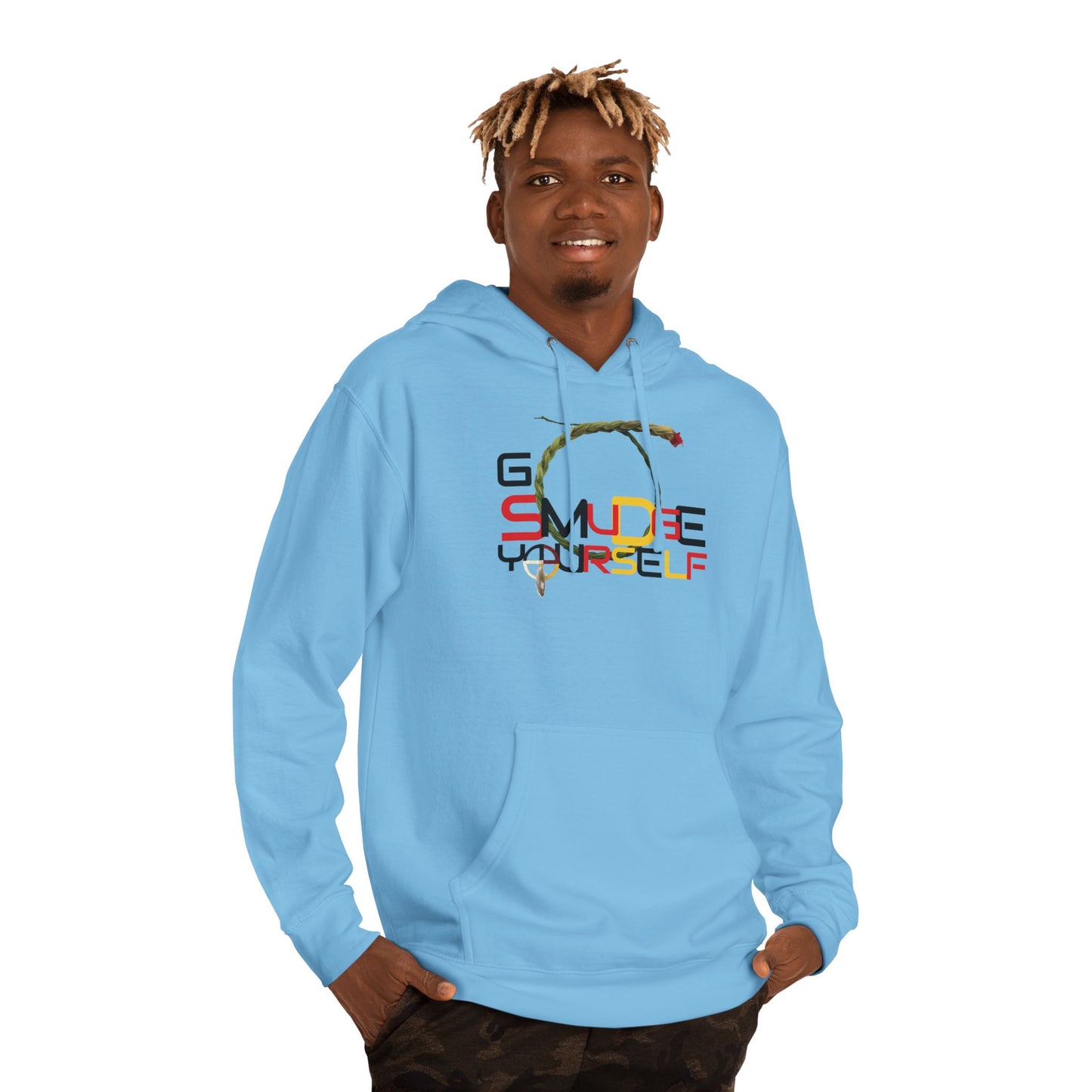 406WholeSale - Go Smudge YourSelf Medicine Wheel - Unisex Hooded Sweatshirt