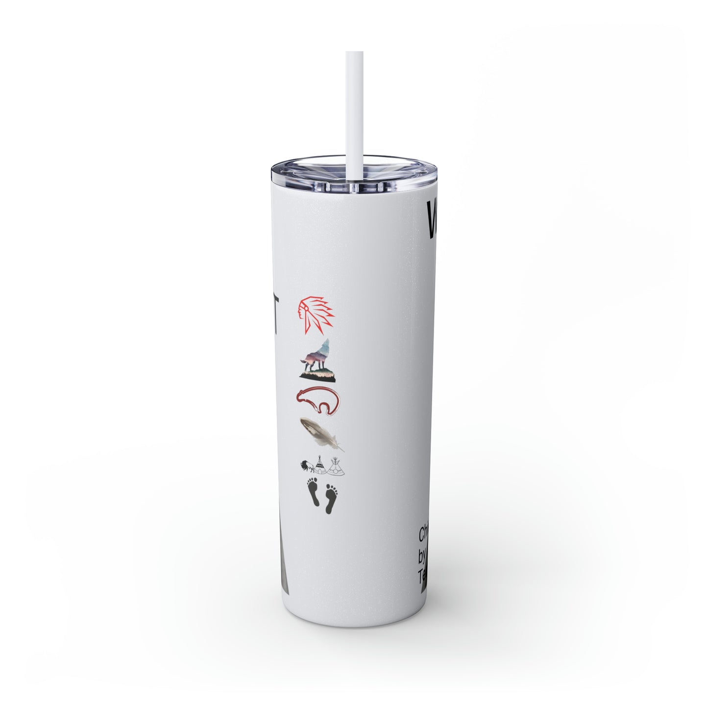 Skinny Tumbler with Straw, 20oz