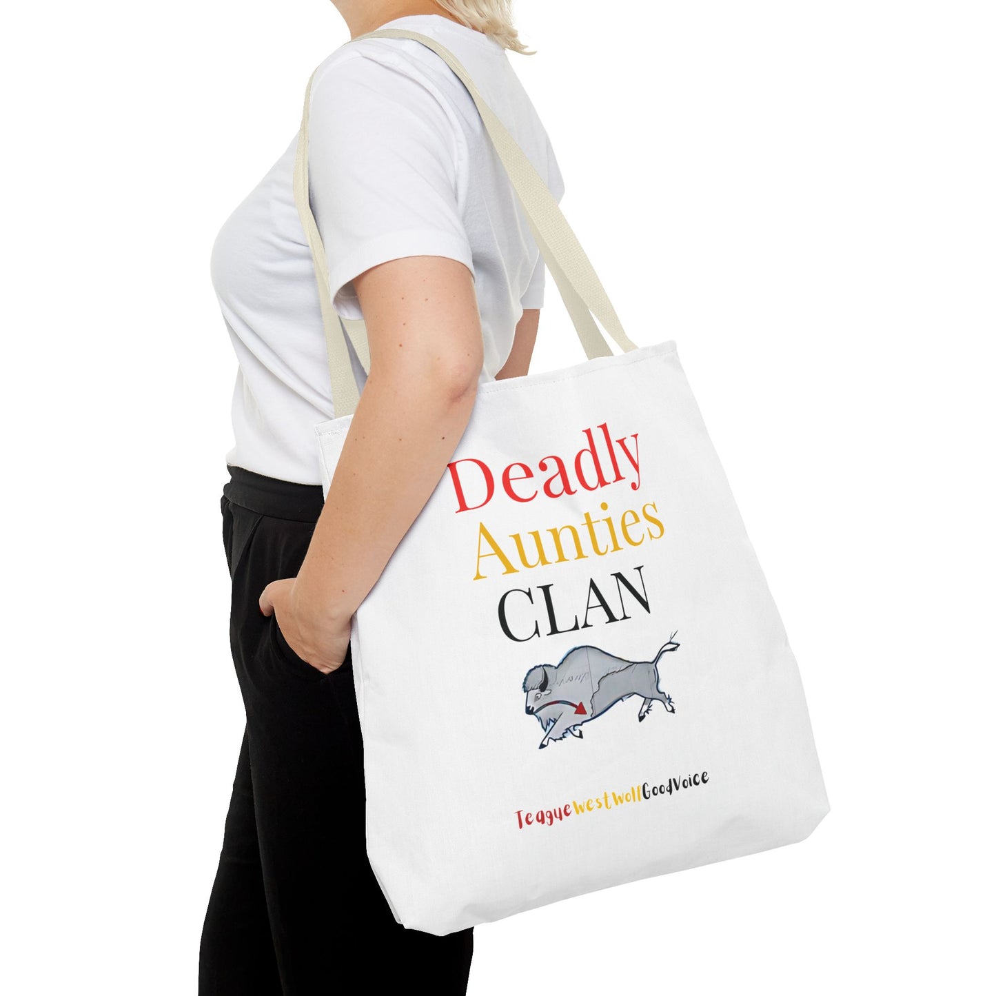 Deadly Aunties Clan Tote Bag by Teague WestWolf GoodVoice