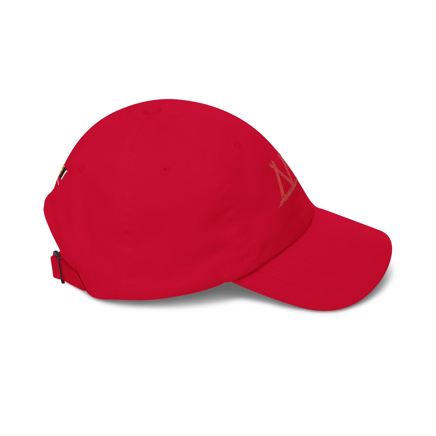 Dad Cap with Red Triple-Tipis Sketch Embroidery