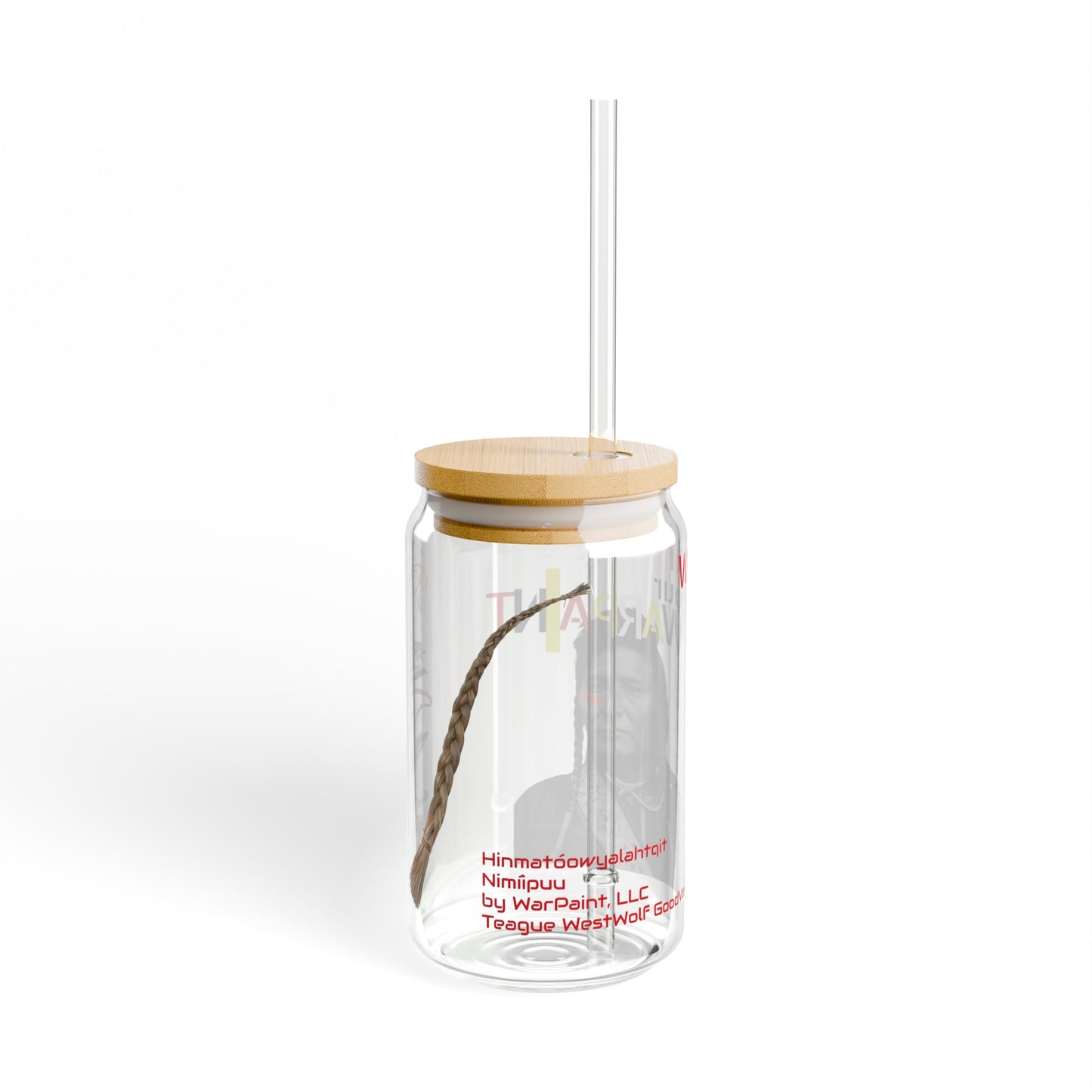 Hinmatóowyalahtq̓it (Also known as Chief Joseph) or the Nimíipuu ("We, The People") also know as the New Pierce Tribe - Sipper Glass, 16oz