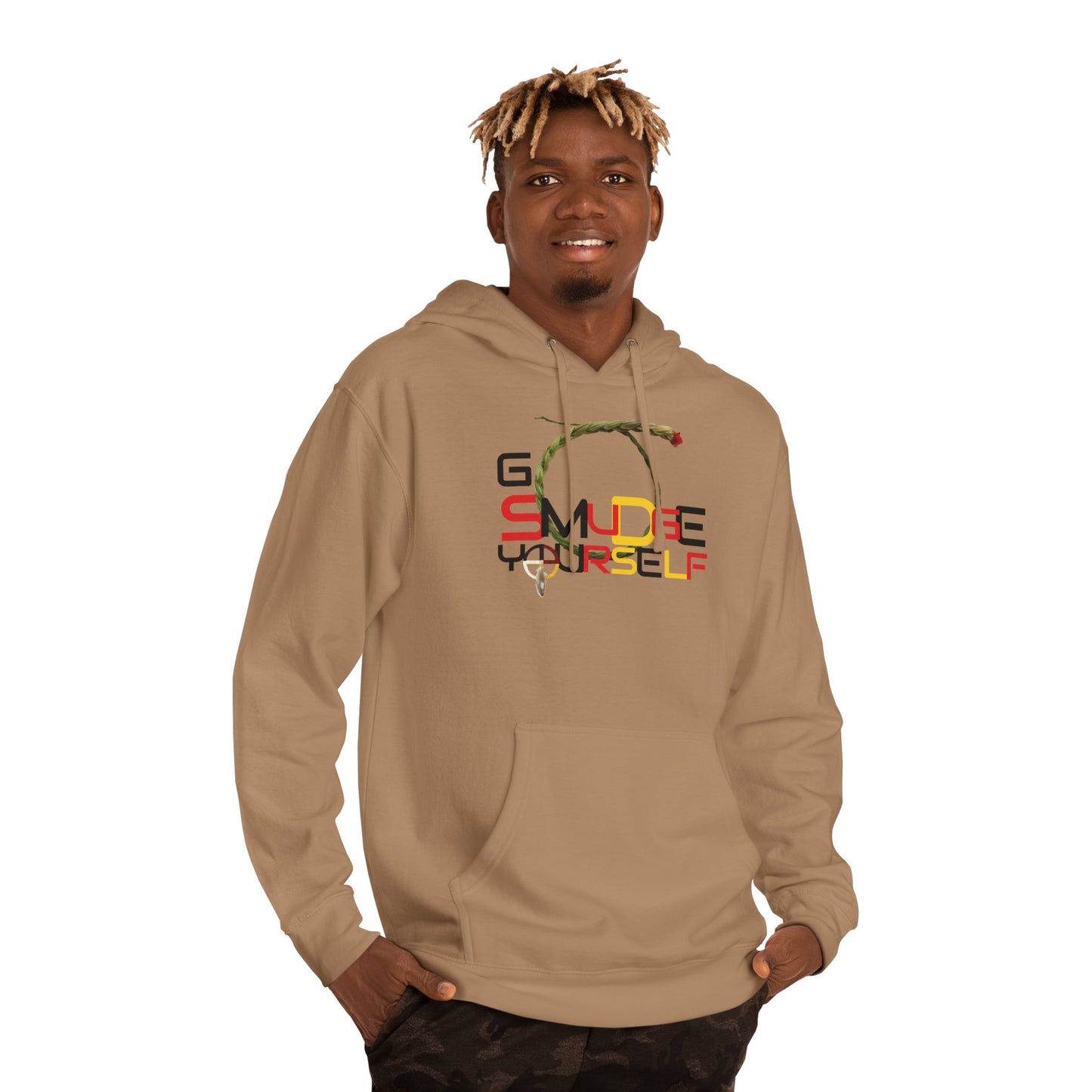 406WholeSale - Go Smudge YourSelf Medicine Wheel - Unisex Hooded Sweatshirt