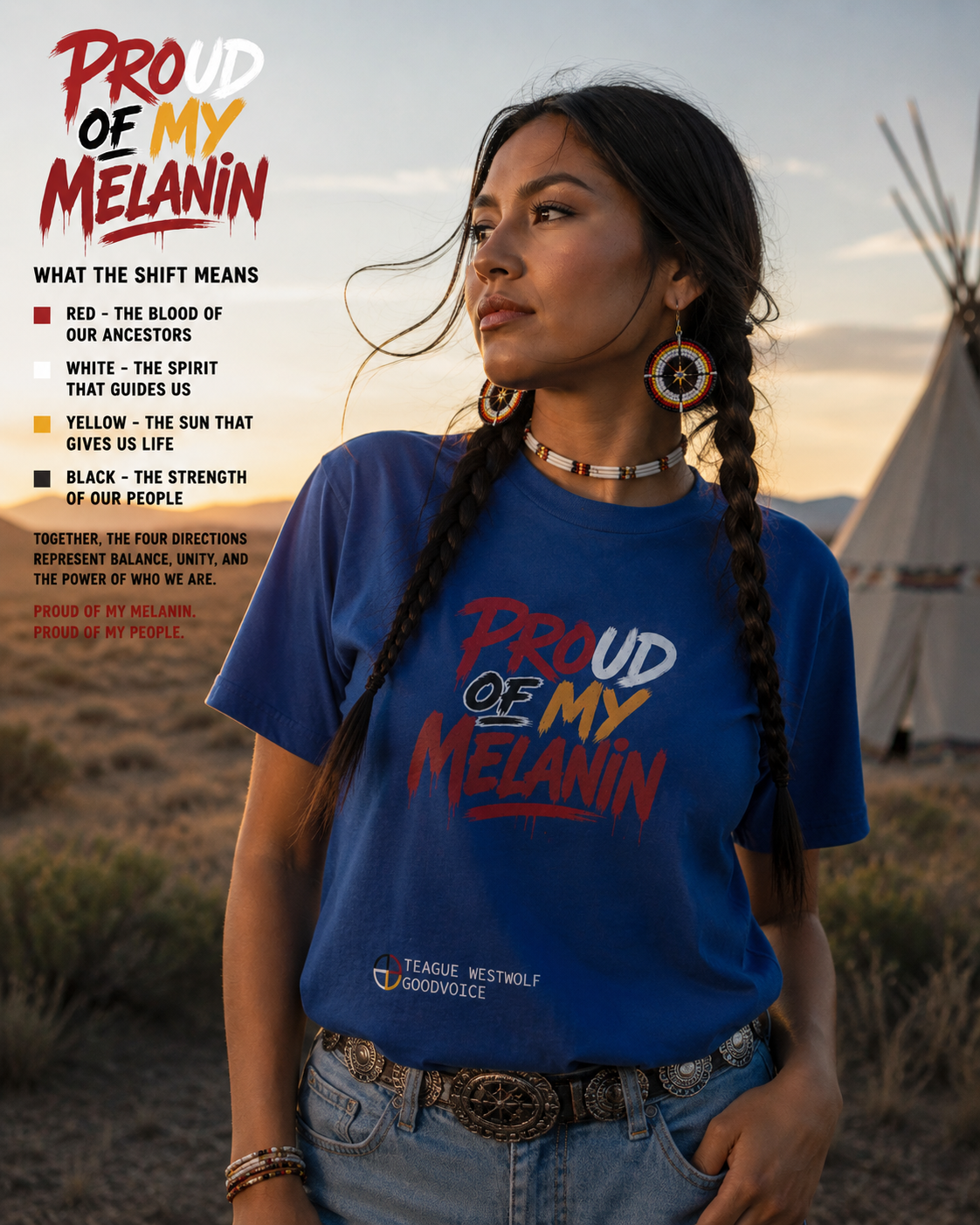 “Proud of my Melanin” Tee - Regular Fit 5051