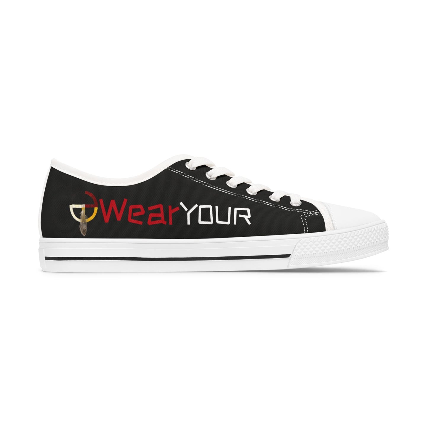 406WholeSale - of Wear Your WarPaint Low Top Sneakers by Teague WestWolf GoodVoice | Trendy Casual Footwear