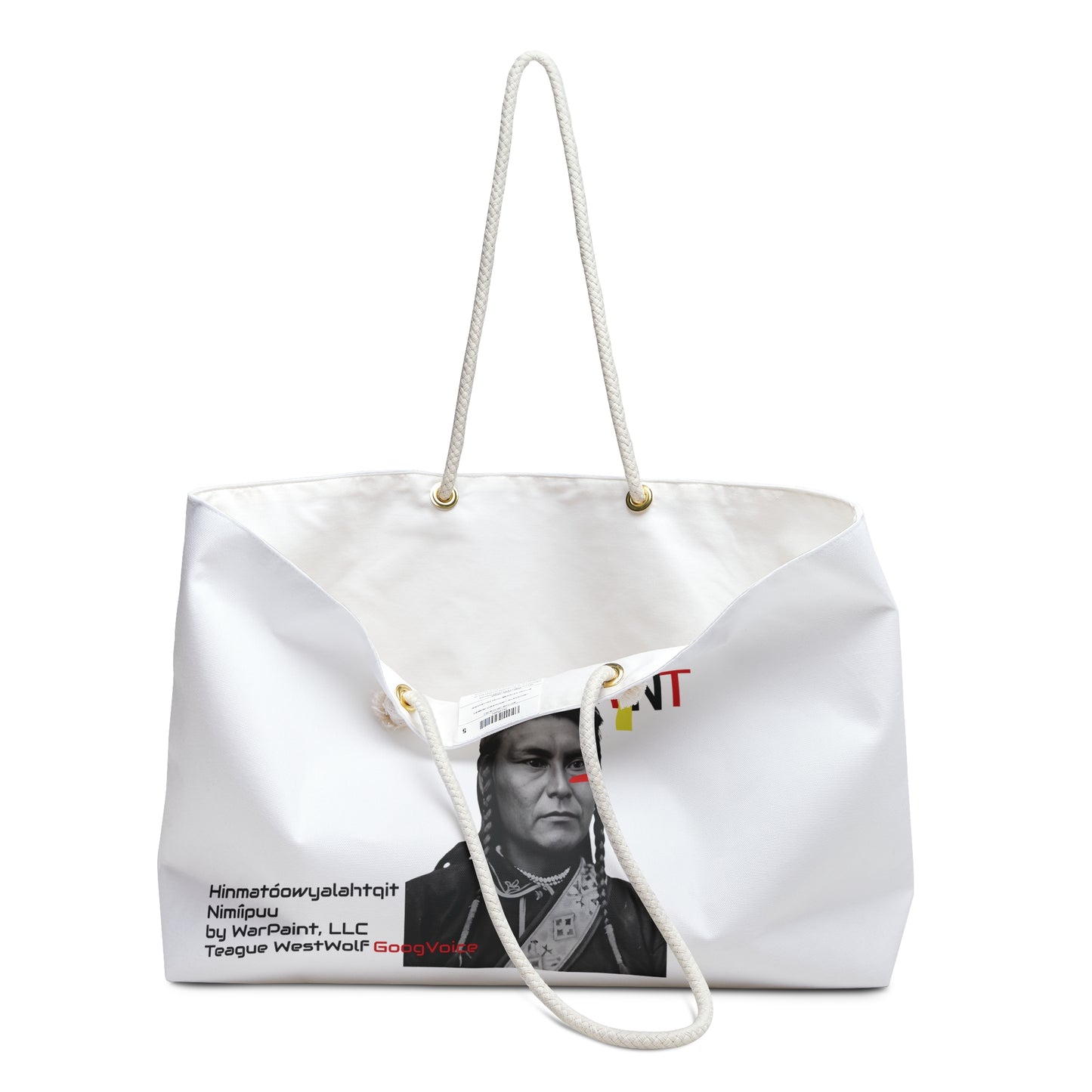 Hinmatóowyalahtq̓it-Chief Joseph of the Nimíipuu ("We, The People") also known as Nez Pierce - Weekender Bag