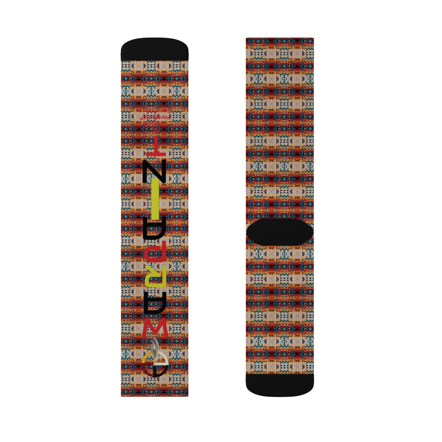WarPaint Sublimation Socks  Made in the USA - by Teague WestWolf GoodVoice (Blackfoot / Blackfeet Tribe - Browning, Montana) Native American Indigenous Made