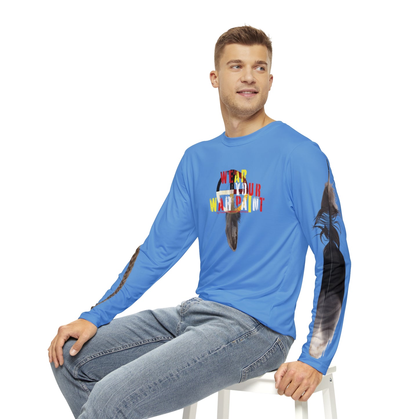 Wear Your WarPaint by Teague GoodVoice - Men's Long Sleeve Shirt (AOP)