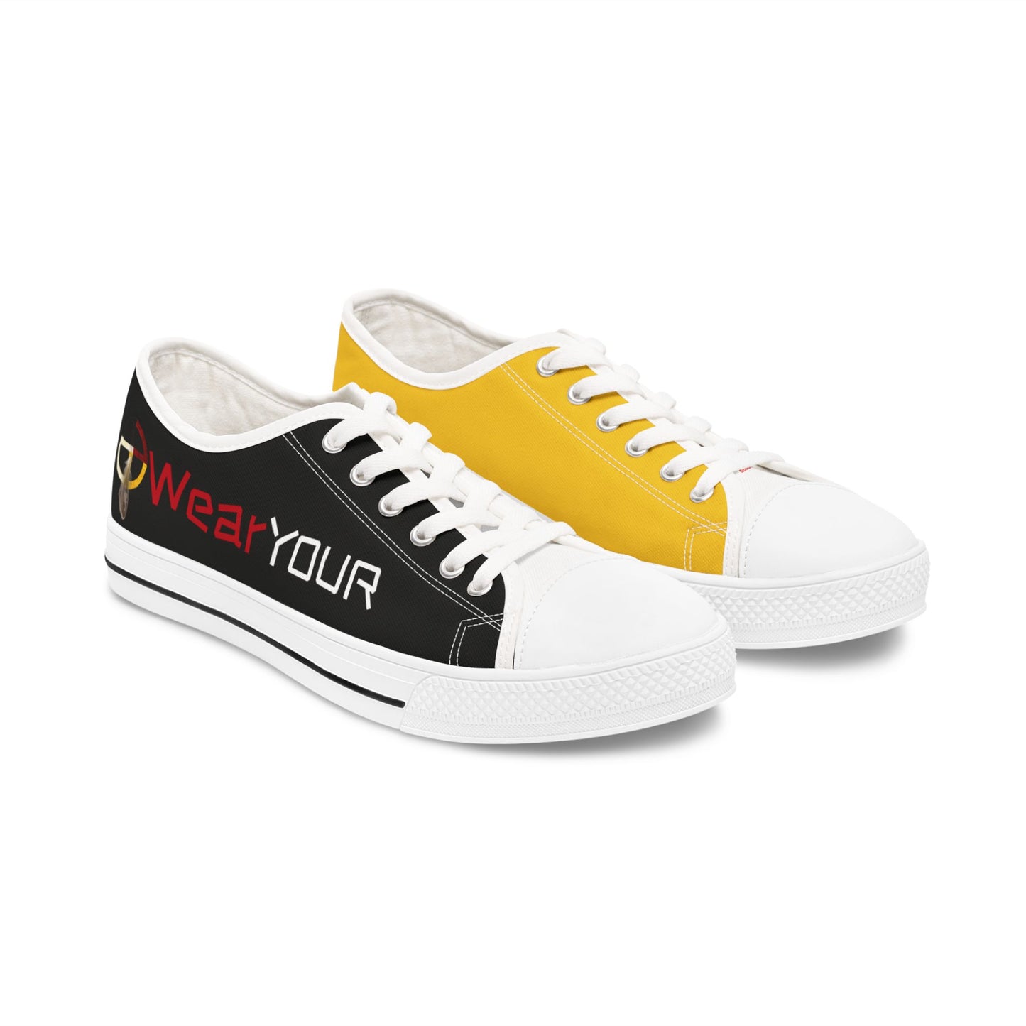 406WholeSale - of Wear Your WarPaint Low Top Sneakers by Teague WestWolf GoodVoice | Trendy Casual Footwear