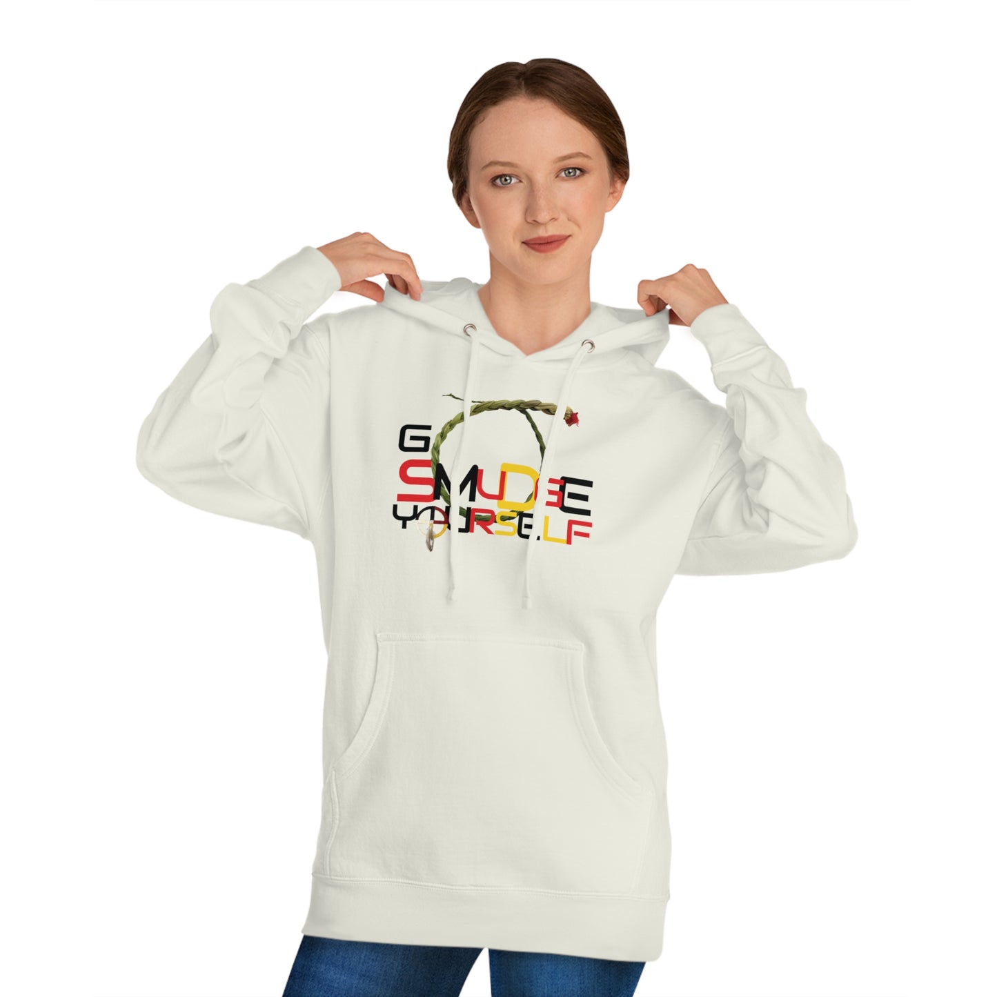 Native American Indigenous Made Blackfoot Tribe Go Smudge YourSelf Medicine Wheel - Unisex Hooded Sweatshirt