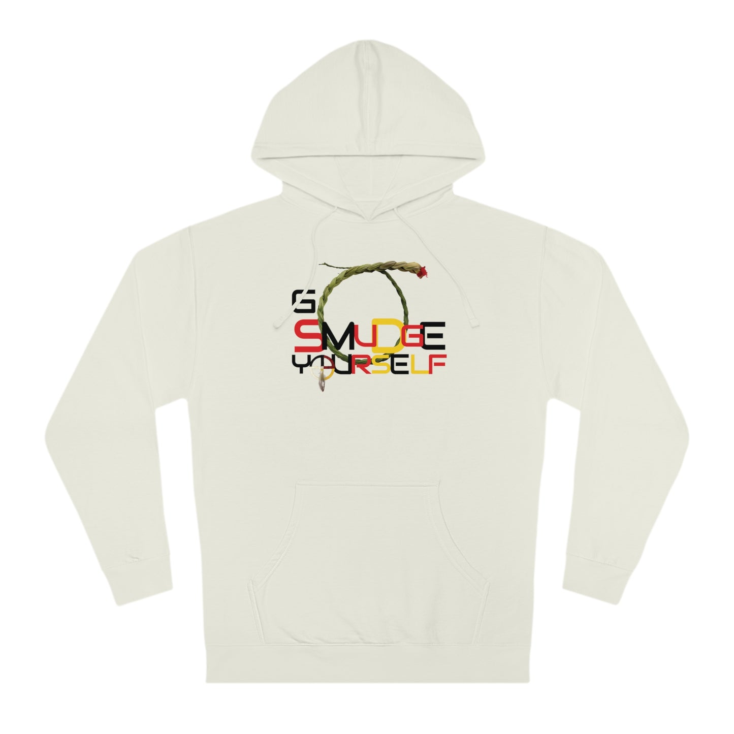 Native American Indigenous Made Blackfoot Tribe Go Smudge YourSelf Medicine Wheel - Unisex Hooded Sweatshirt