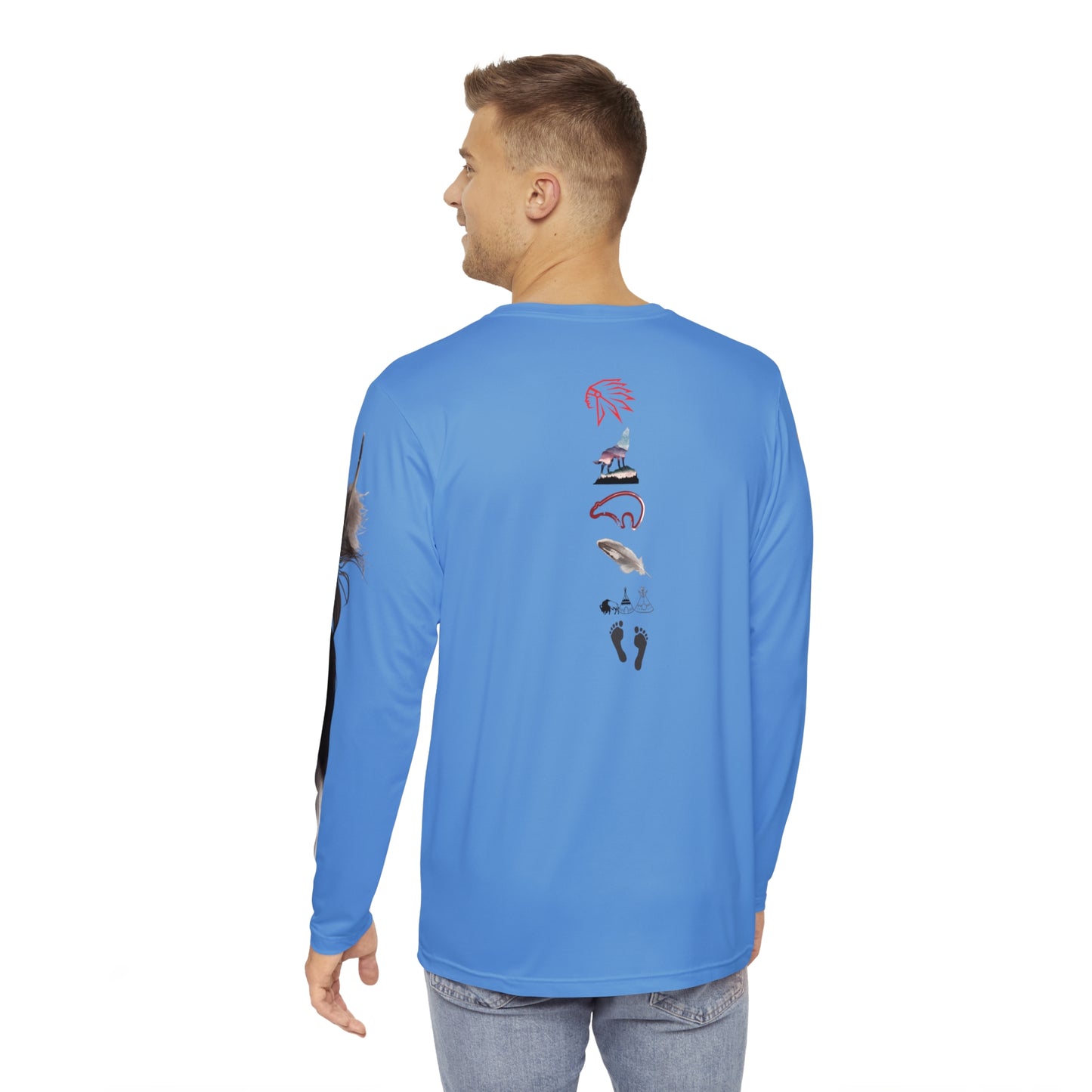 Wear Your WarPaint by Teague GoodVoice - Men's Long Sleeve Shirt (AOP)