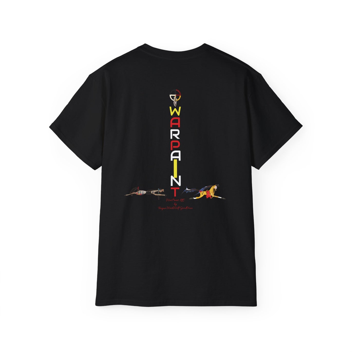 Siksikaitsiapyaakii (Blackfoot Woman) Unisex Ultra Cotton T-Shirt by Teague WestWolf GoodVoice (Blackfoot / Blackfeet Tribe - Browning, Montana) Native American Indigenous Made in the USA Unisex Ultra Cotton Tee