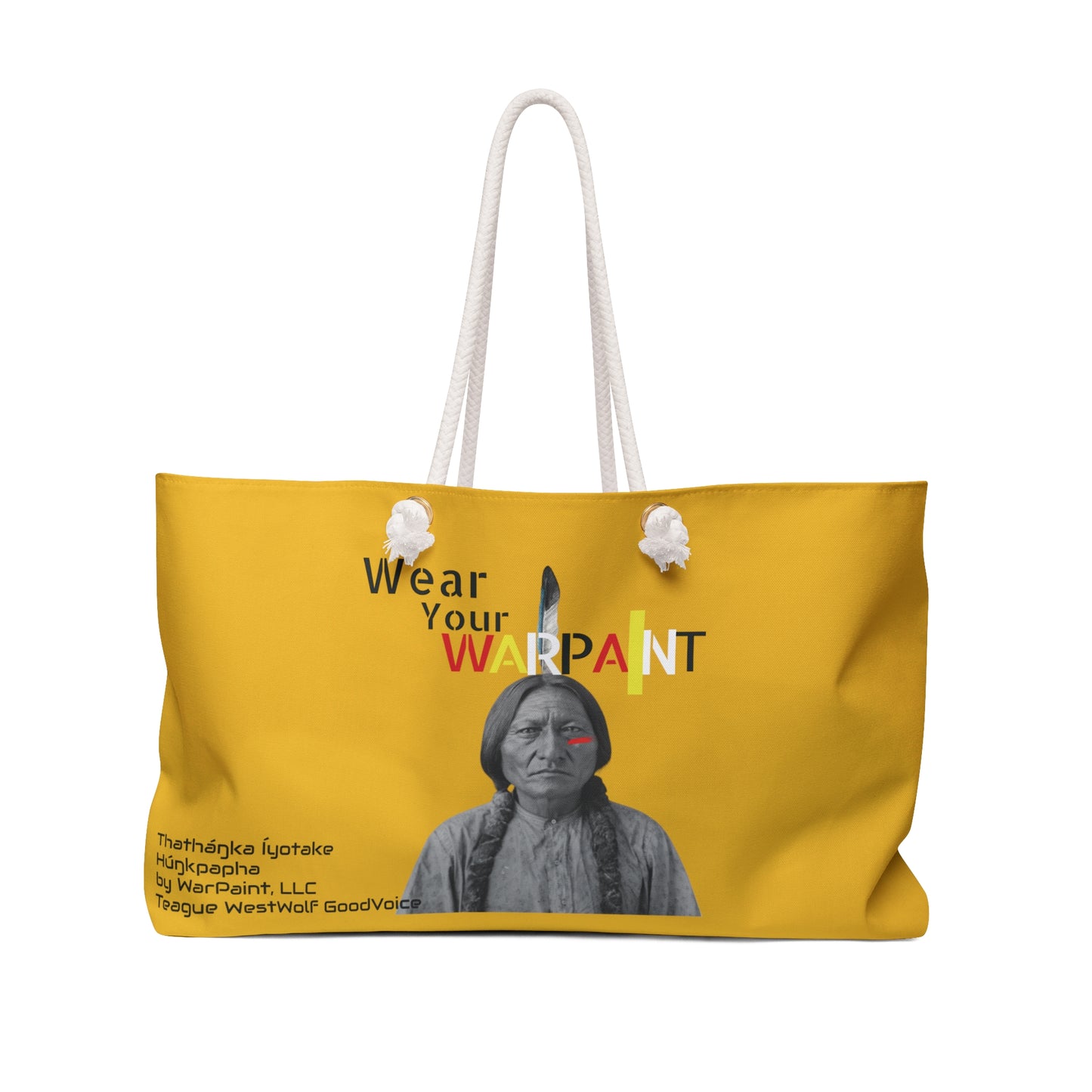 Tȟatȟáŋka Íyotake (Also known as Chief Sitting Bull) of the Húŋkpapȟa Tribe (Also known as Hunkpapa Lakota) Weekender Bag