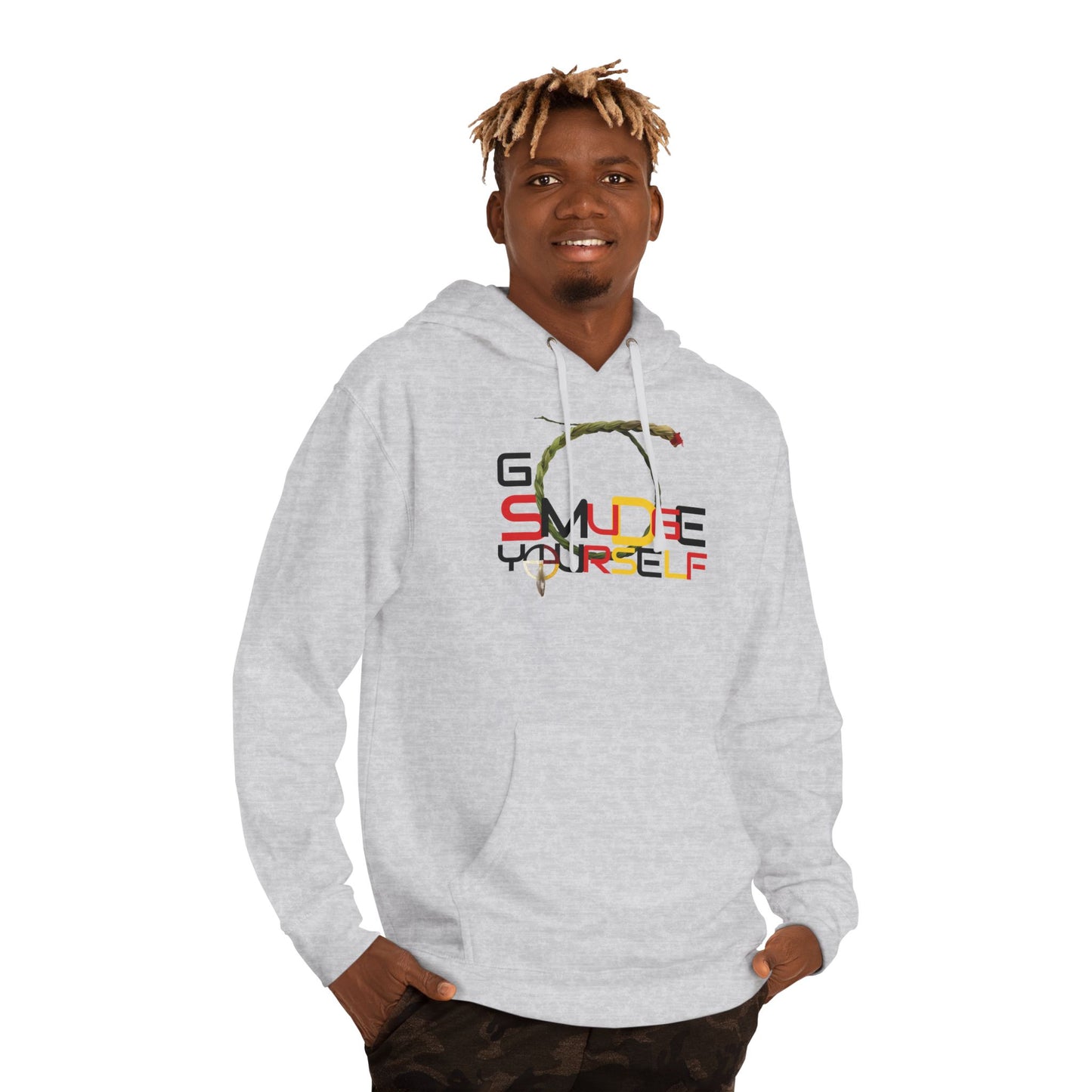 406WholeSale - Go Smudge YourSelf Medicine Wheel - Unisex Hooded Sweatshirt