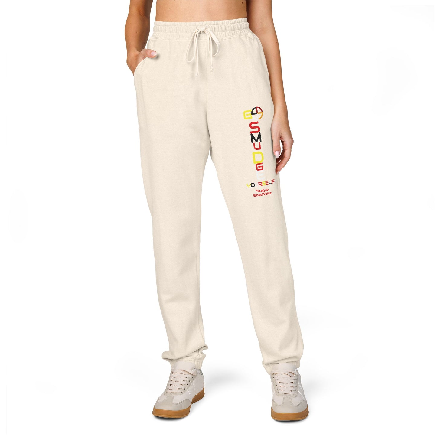 Embroidery Go Smudge YourSelf by Teague GoodVoice - Garment-Dyed Fleece Sweatpants