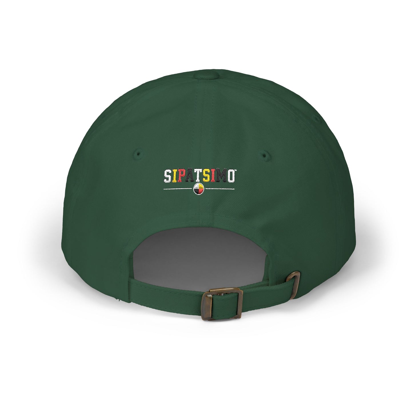Dad Cap with Red Triple-Tipis Sketch Embroidery