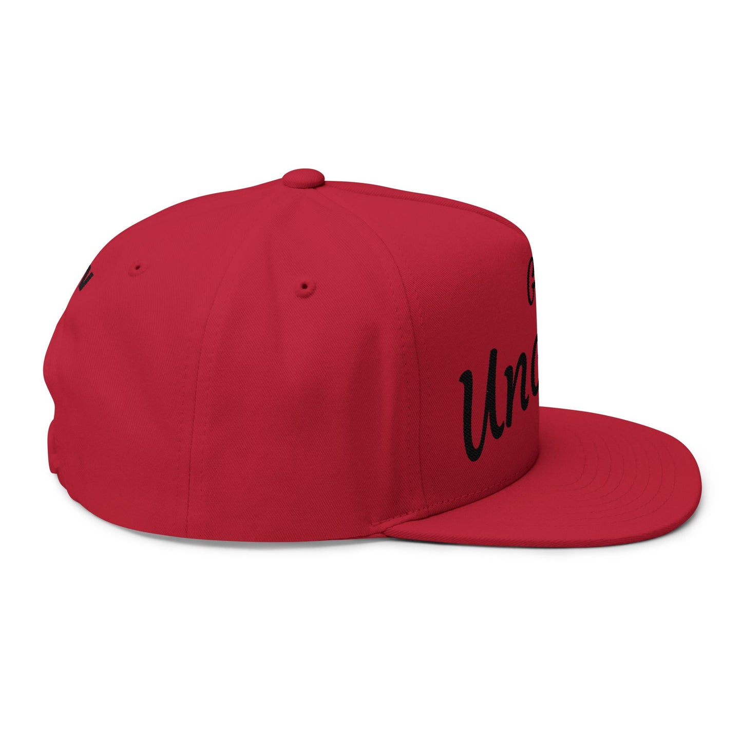 Flat Bill Cap — "Get Uncled" Embroidered Snapback Hat