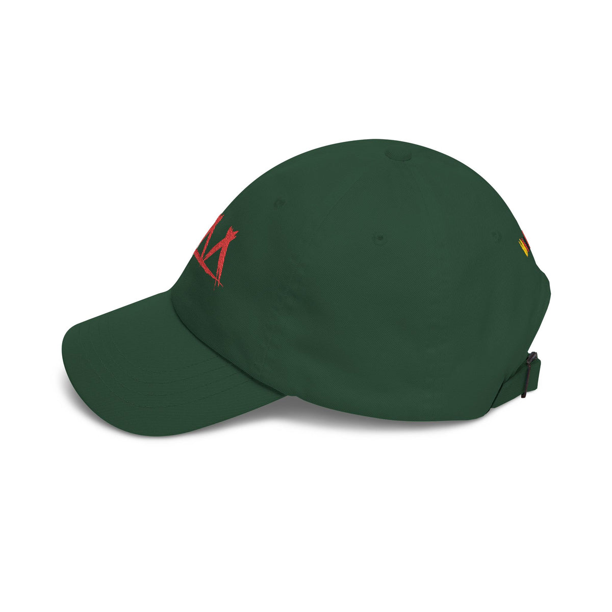 Dad Cap with Red Triple-Tipis Sketch Embroidery