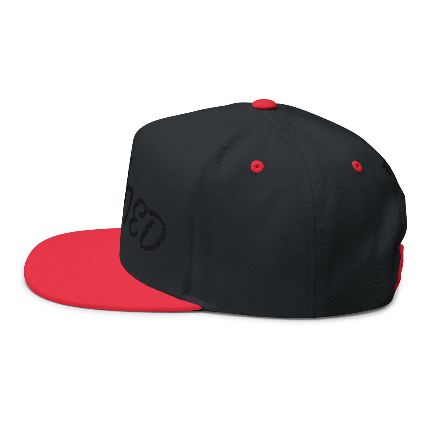 Flat Bill Cap — "Get Auntied" Embroidered Snapback Hat