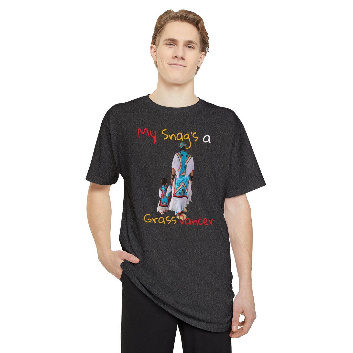 My Snag’s a Grass Dancer/W Teague WestWolf & Son Natu’Okomii - Unisex Long Body Urban Tee