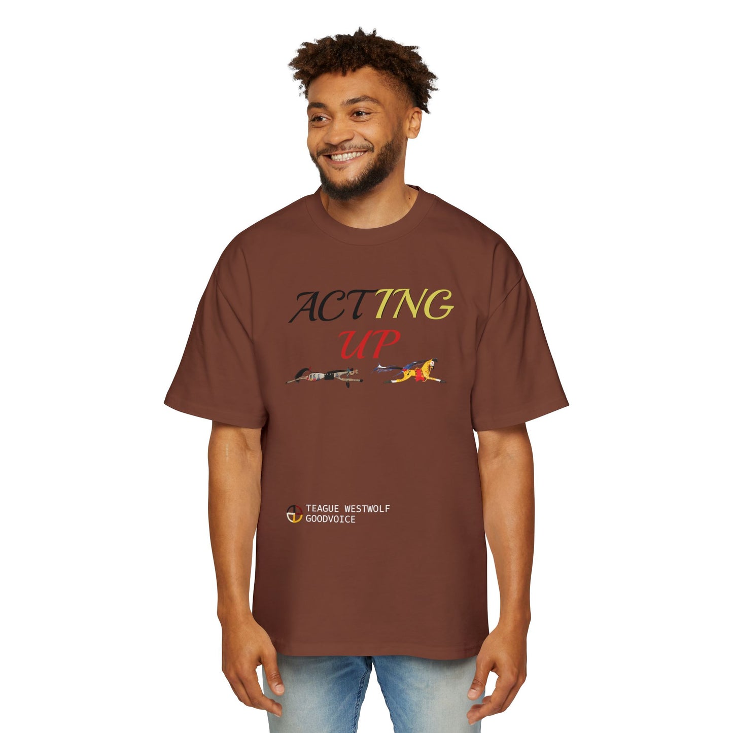 Acting Up Medicine Wheel - Men's Oversized Graphic Tee