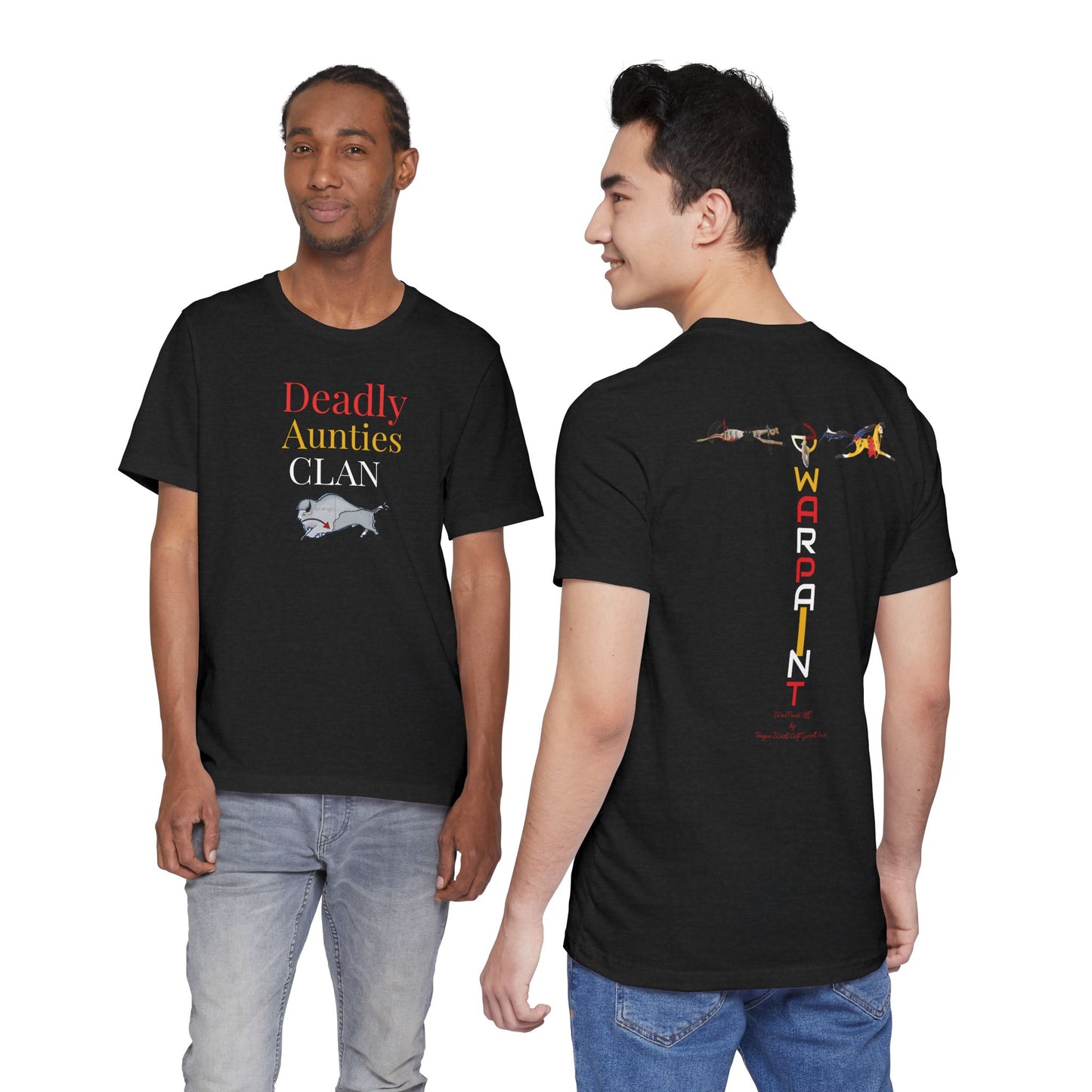 Deadly Aunties Clan - Blackfoot Ledger Art -  by Teague WestWolf GoodVoice - Unisex Tee