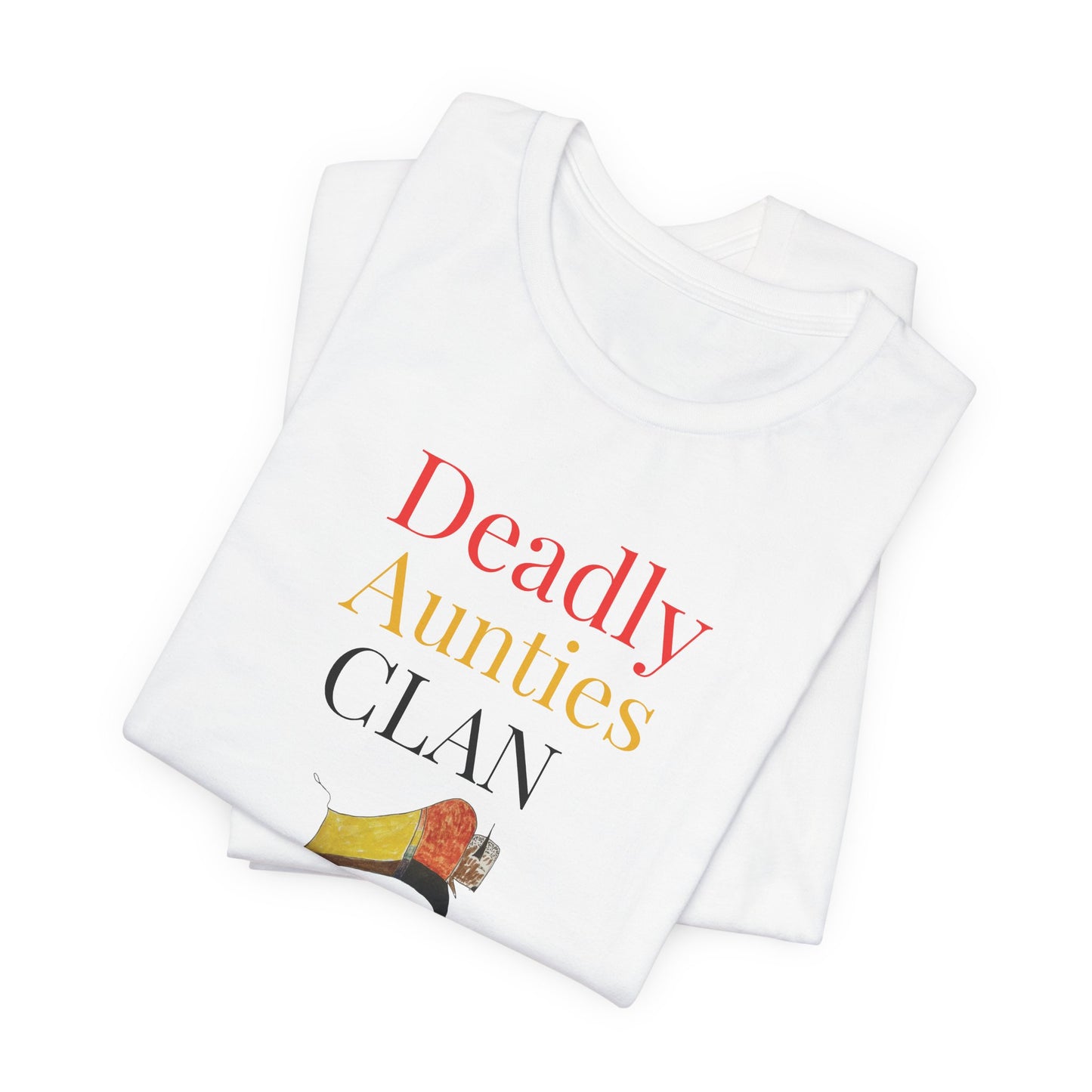 Version 1 - Deadly Aunties Clan - Blackfoot Ledger Art -  by Teague WestWolf GoodVoice - Unisex Tee