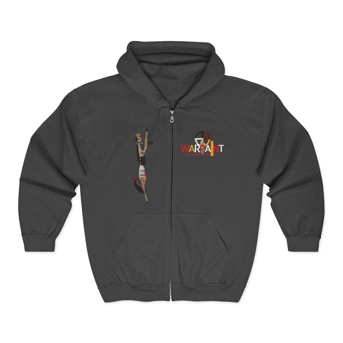 Wear Your Siksika - Unisex Heavy Blend™ Full Zip Hooded Sweatshirt - Teague WestWolf GoodVoice (Blackfoot) Native American Indigenous Made in the USA