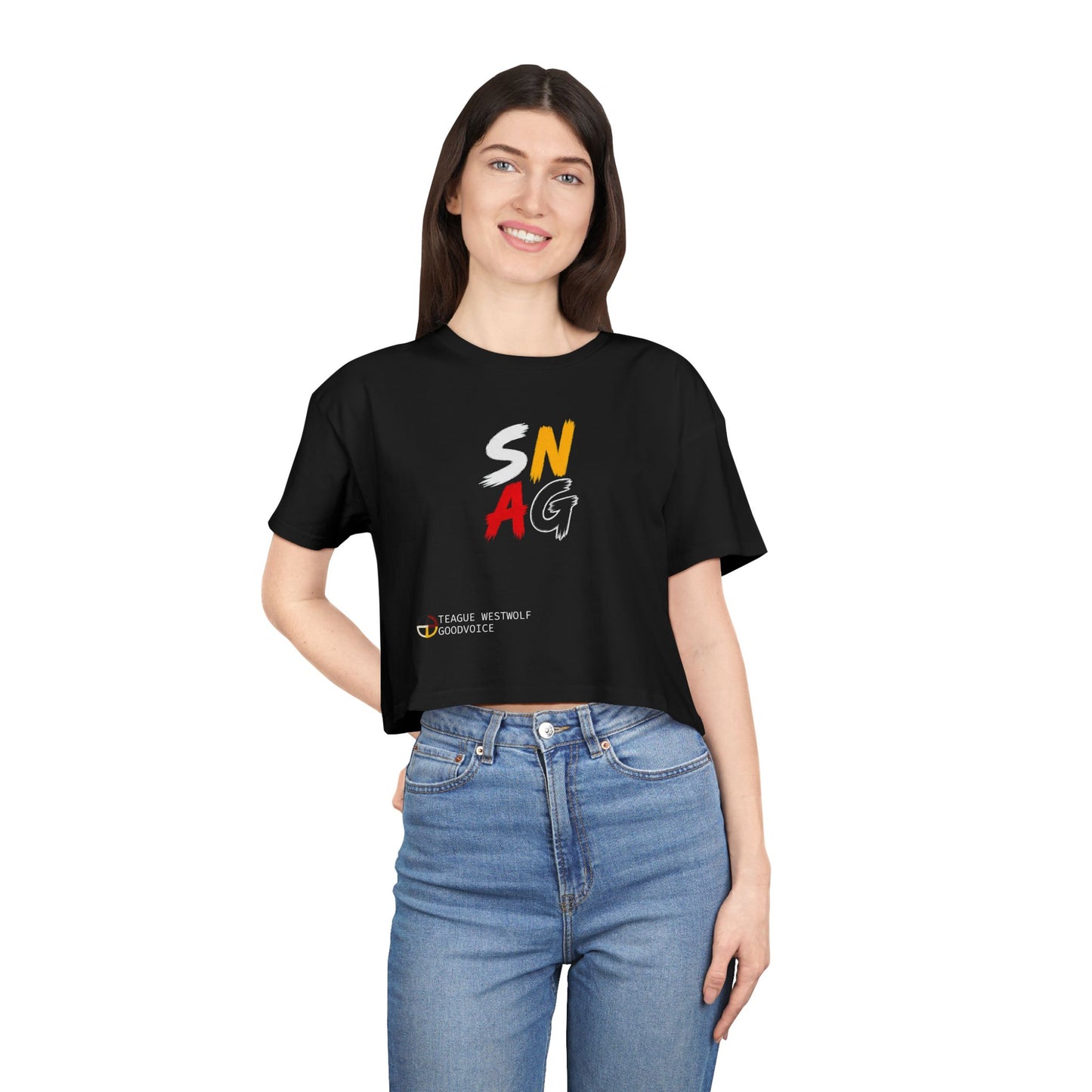 SNAG Graphic Crop Tee — Women's Urban Streetwear Top
