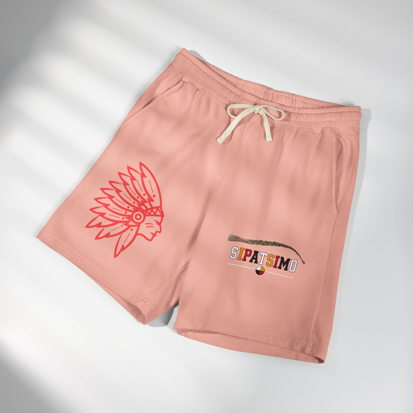 Retro 'SIPATSIMO' Graphic Lightweight Fleece Sweat Shorts