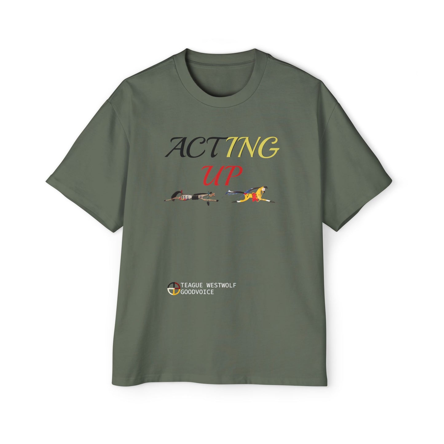 406Wholesale 5080 OVERSIZED - MSRP: $40 - Acting Up Medicine Wheel - Men's Oversized Graphic Tee
