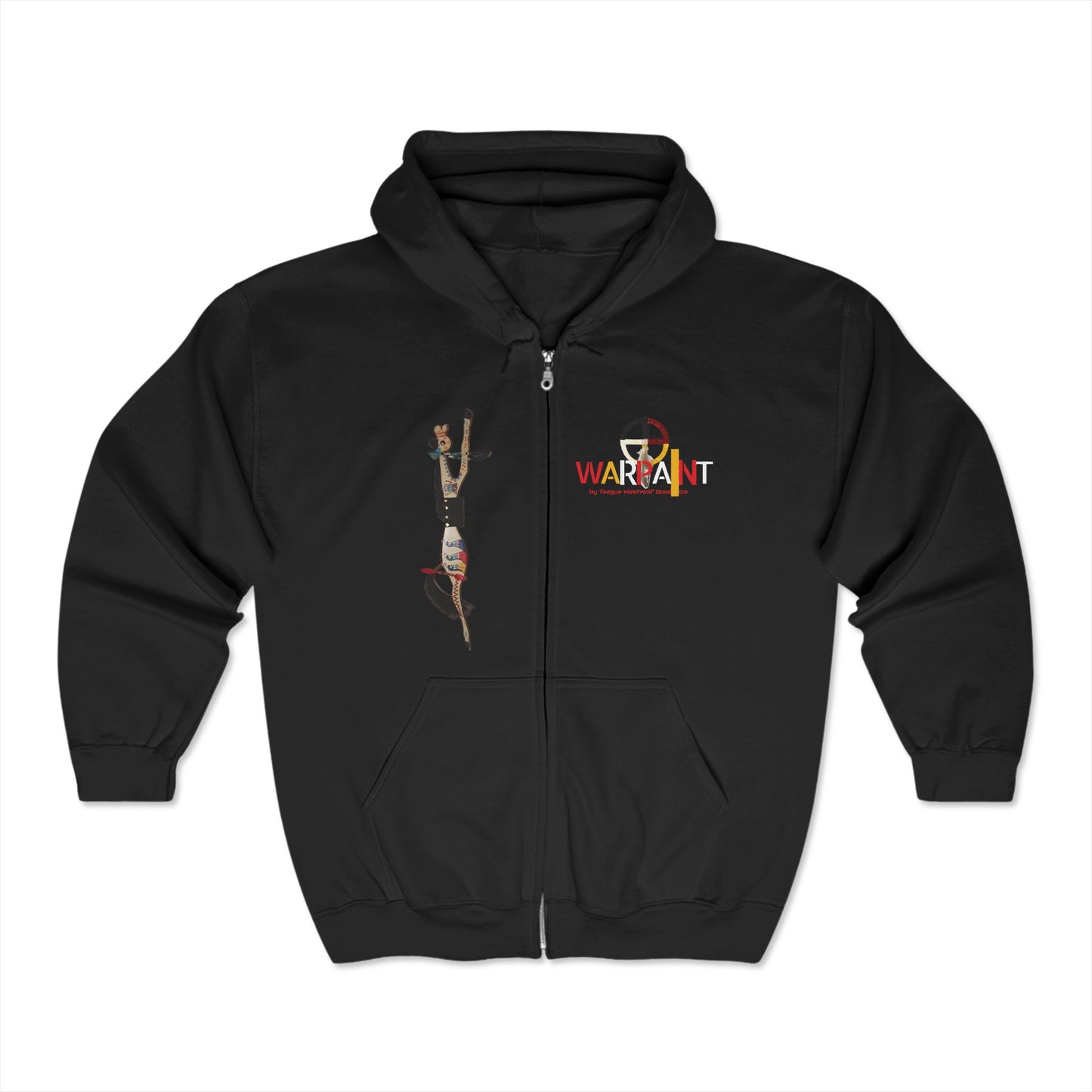 Wear Your KAAPOISAAMIIKSI - Unisex Heavy Blend™ Full Zip Hooded Sweatshirt - Teague WestWolf GoodVoice (Blackfoot) Native American Indigenous Made in the USA