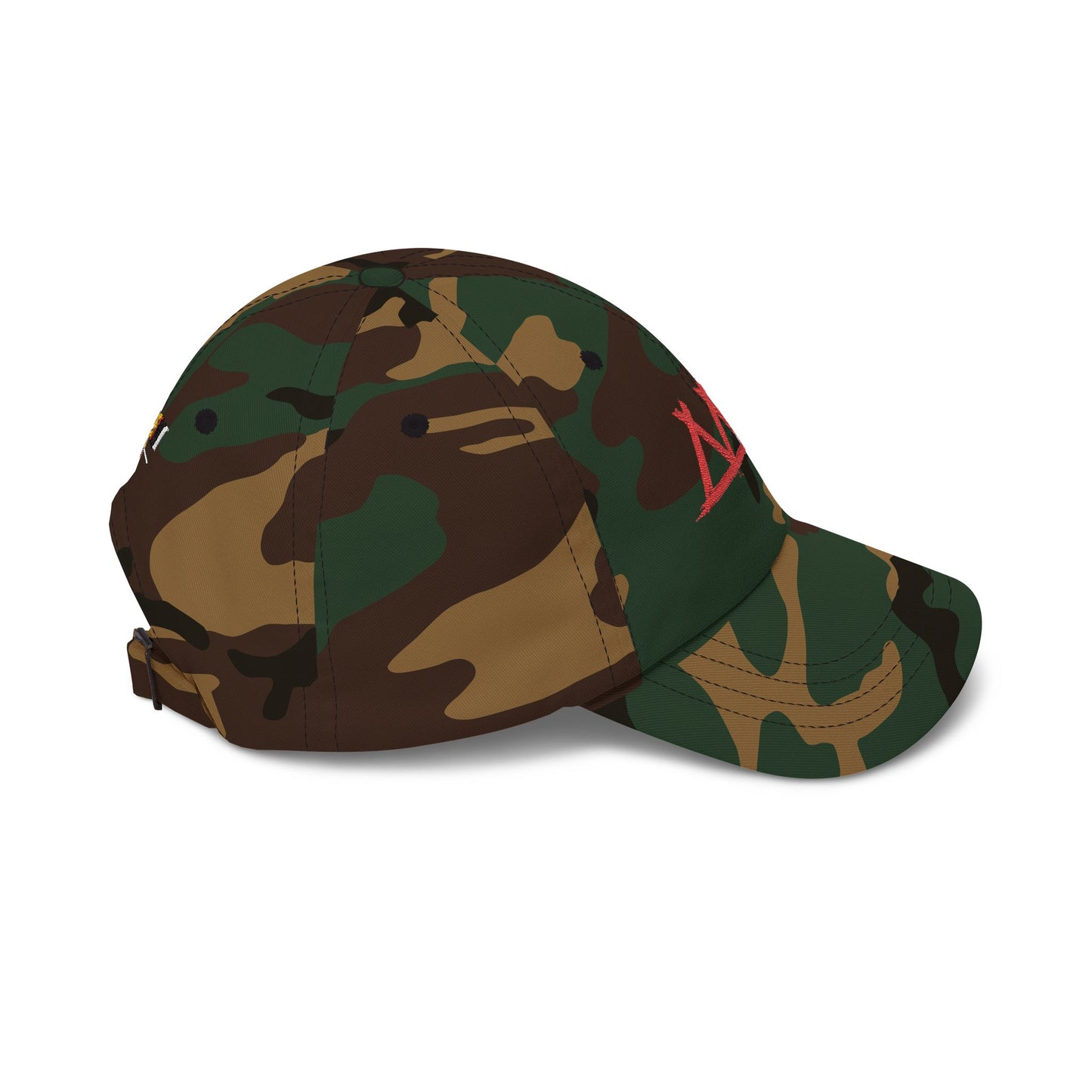 Dad Cap with Red Triple-Tipis Sketch Embroidery