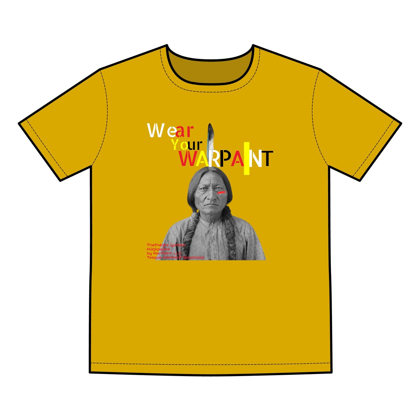 406WholeSale - ASColour5051 - SittingBullFront- WarPaint Back - Final - Men's Basic Tee
