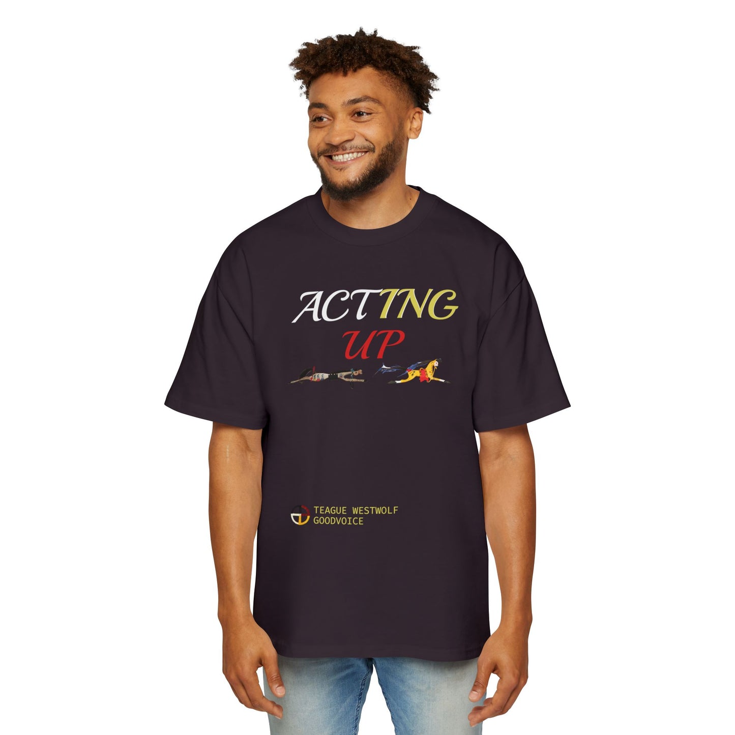 Acting Up Medicine Wheel - Men's Oversized Graphic Tee