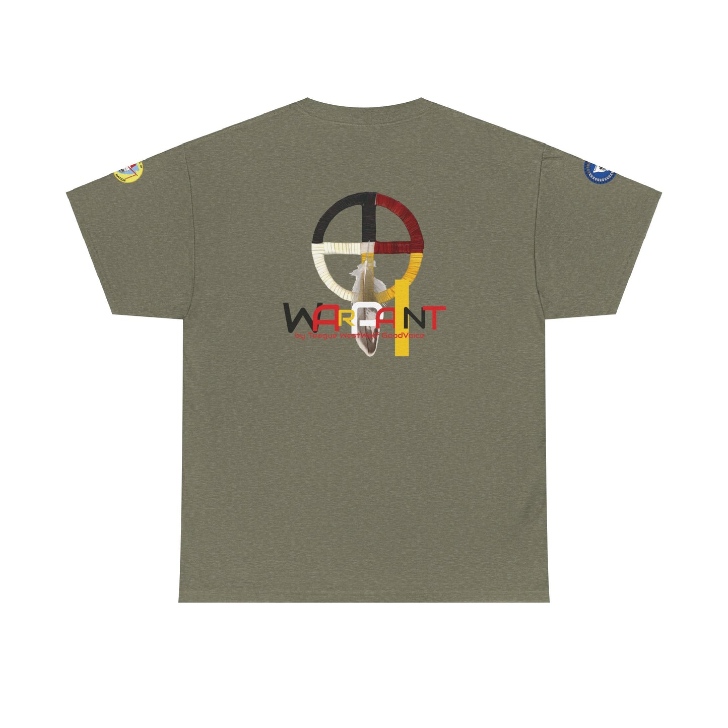 Je Suis Le Sauvage (I am the savage in French)- by Teague WestWolf GoodVoice (Blackfoot / Blackfeet Tribe - Browning, Montana) Featuring Ben Brown of the Ni Okašką Nation (Osage) - Native American Indigenous Made in the USA Unisex Heavy Cotton Tee