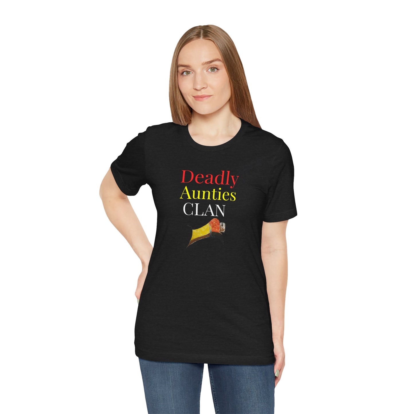 Deadly Aunties Clan - Blackfoot Ledger Art -  by Teague WestWolf GoodVoice - Unisex Tee