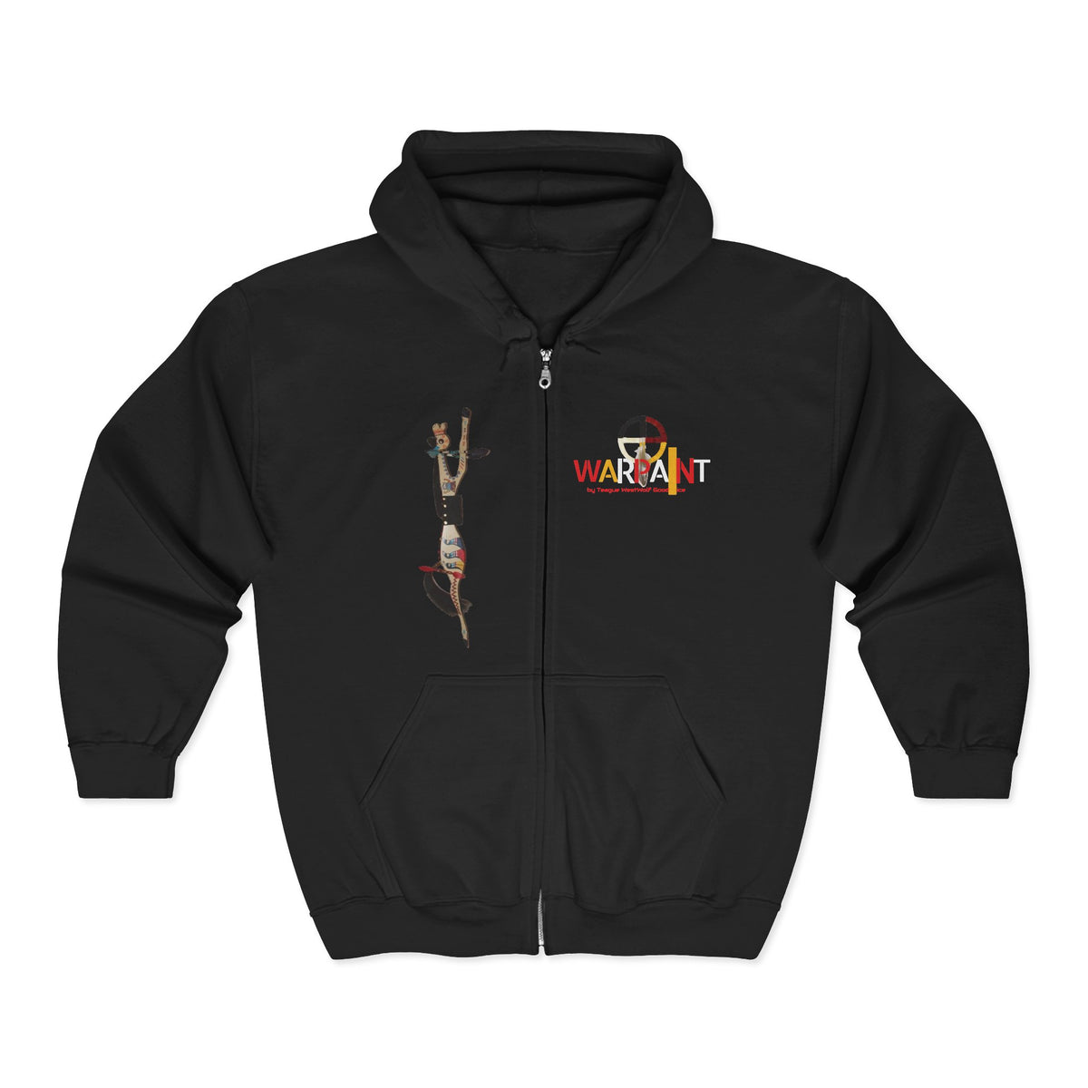 Wear Your Siksika - Unisex Heavy Blend™ Full Zip Hooded Sweatshirt - Teague WestWolf GoodVoice (Blackfoot) Native American Indigenous Made in the USA