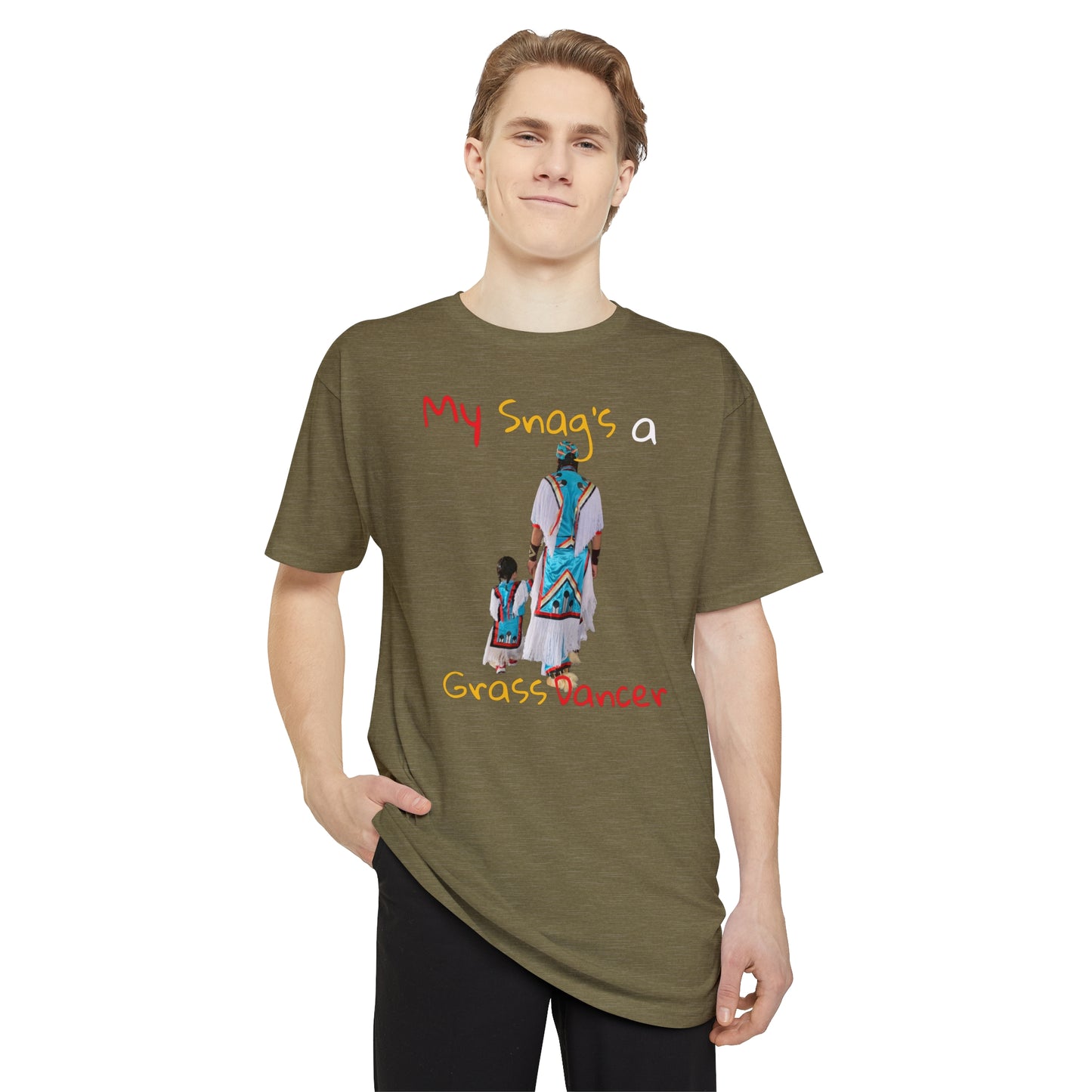 My Snag’s a Grass Dancer/W Teague WestWolf & Son Natu’Okomii - Unisex Long Body Urban Tee