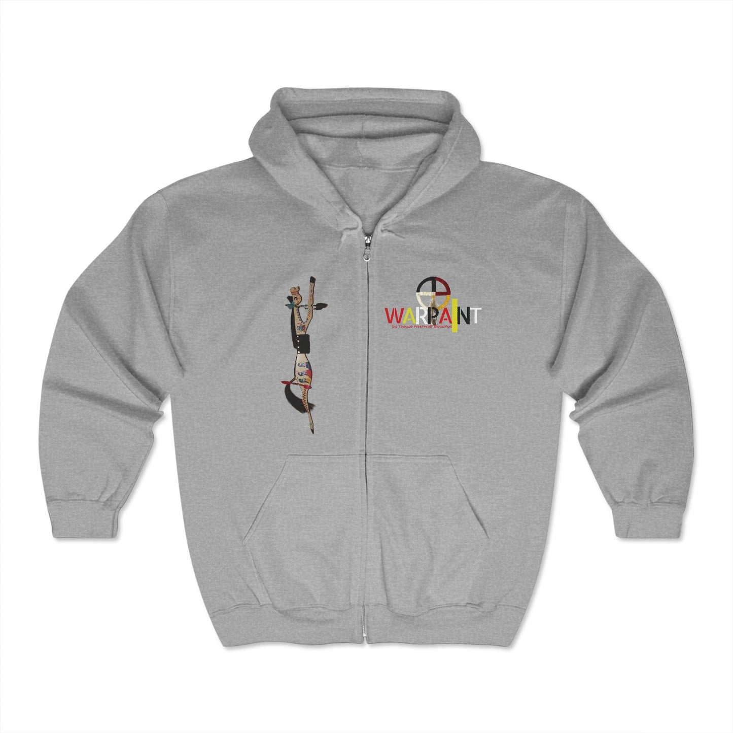 Wear Your KAAPOISAAMIIKSI - Unisex Heavy Blend™ Full Zip Hooded Sweatshirt - Teague WestWolf GoodVoice (Blackfoot) Native American Indigenous Made in the USA