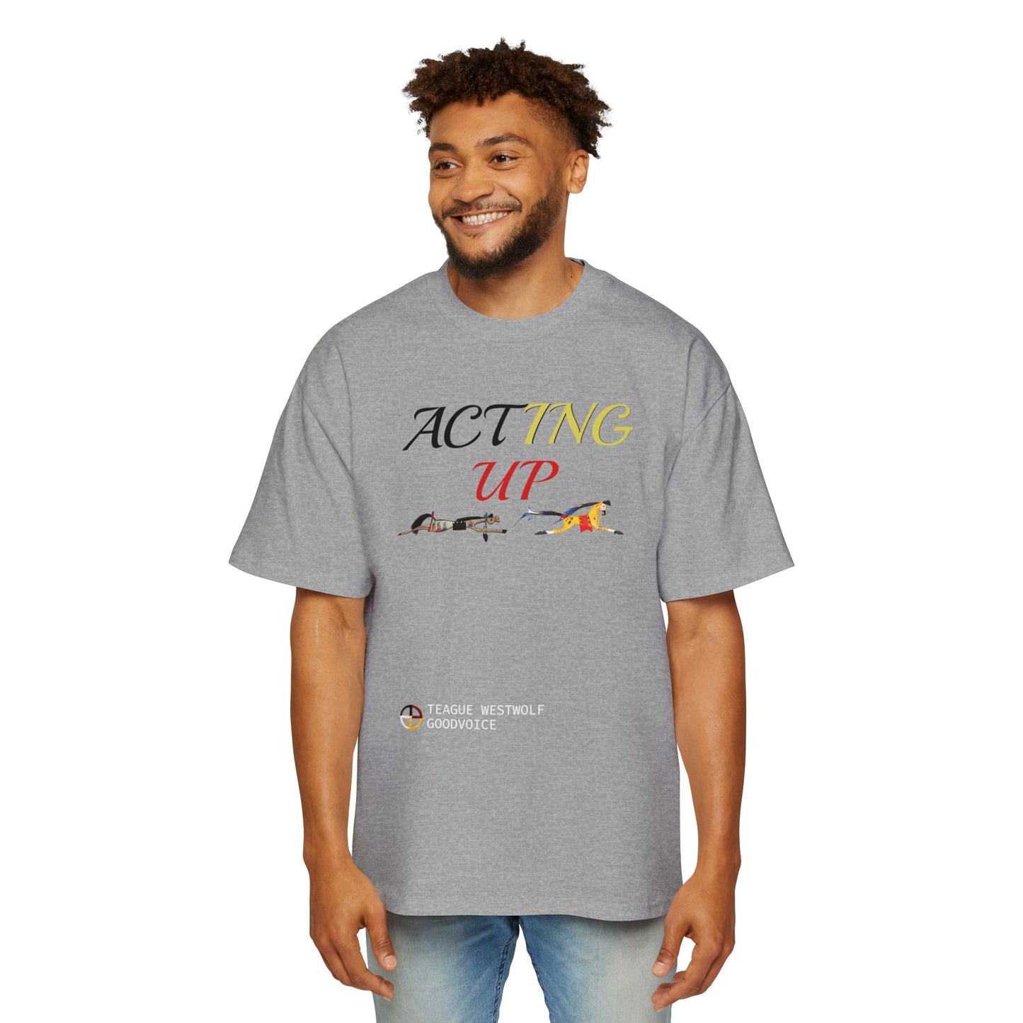 Acting Up Medicine Wheel - Men's Oversized Graphic Tee
