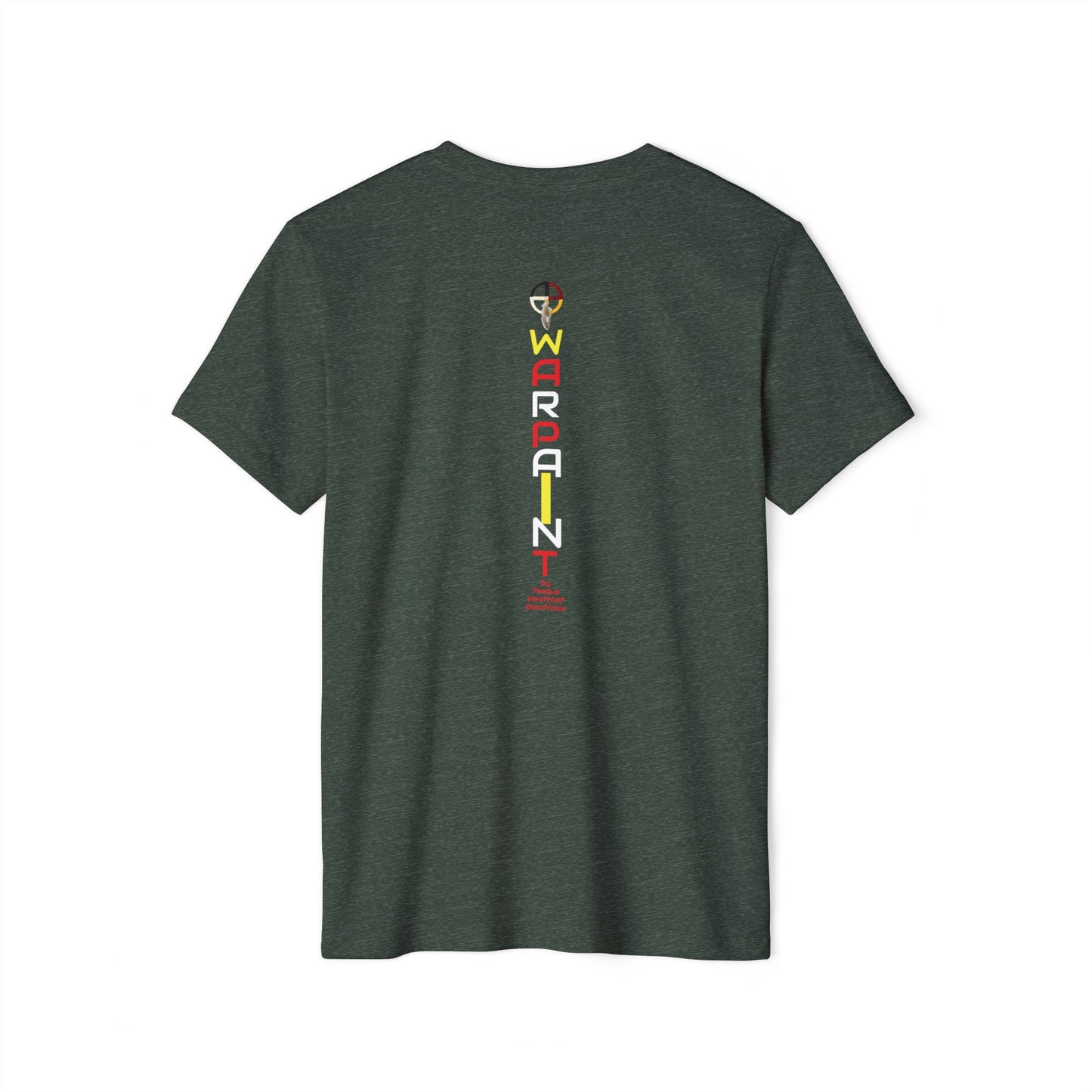 Wear Your WarChief - Piitaaki (Eagle Woman - Lily Gladstone) of the Siksikaitsitapi (Blackfoot Speaking Real People) - Unisex Recycled Organic T-Shirt